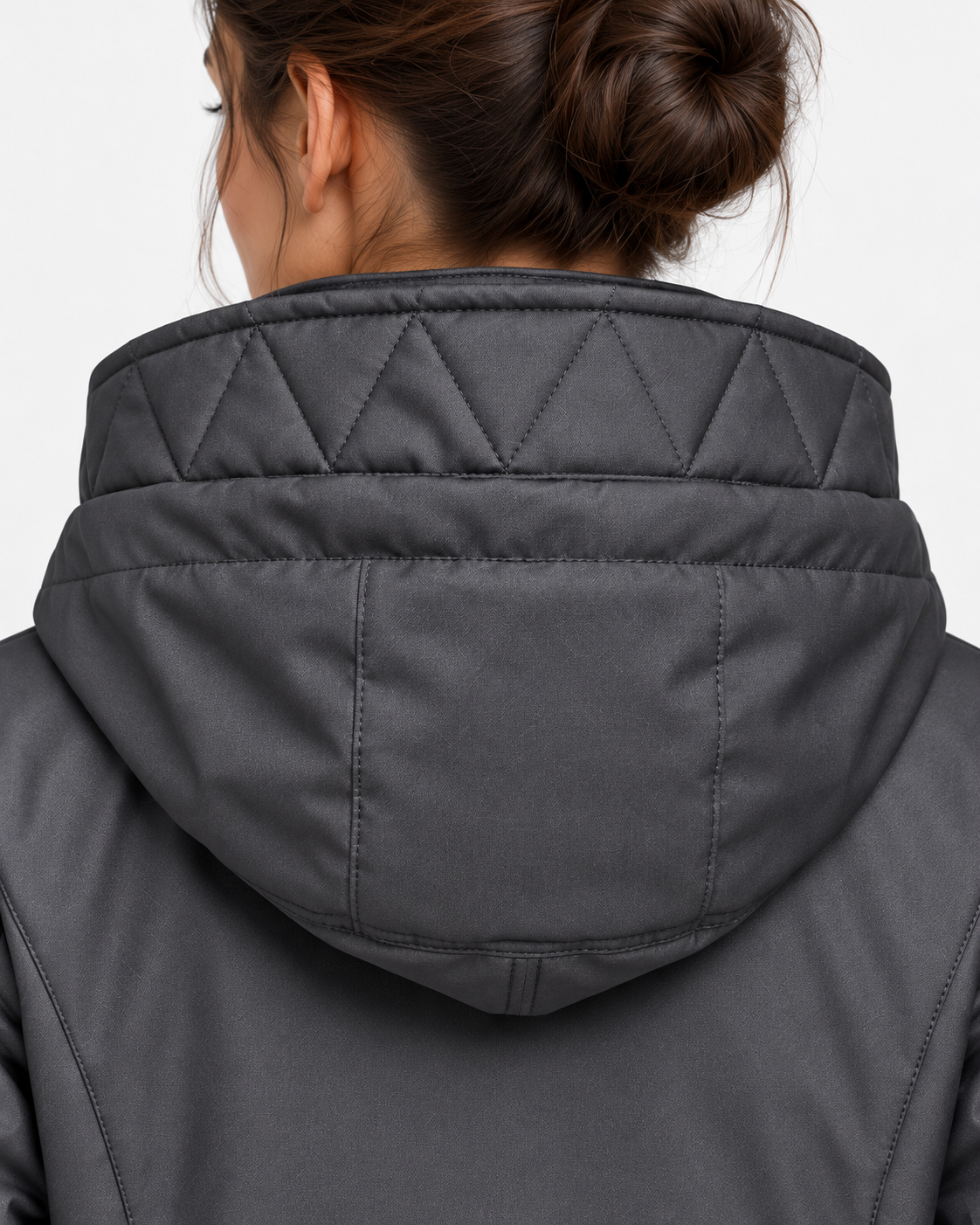 Fay Toggle Coat Donna in Gabardine Tecnico Grigio Antracite