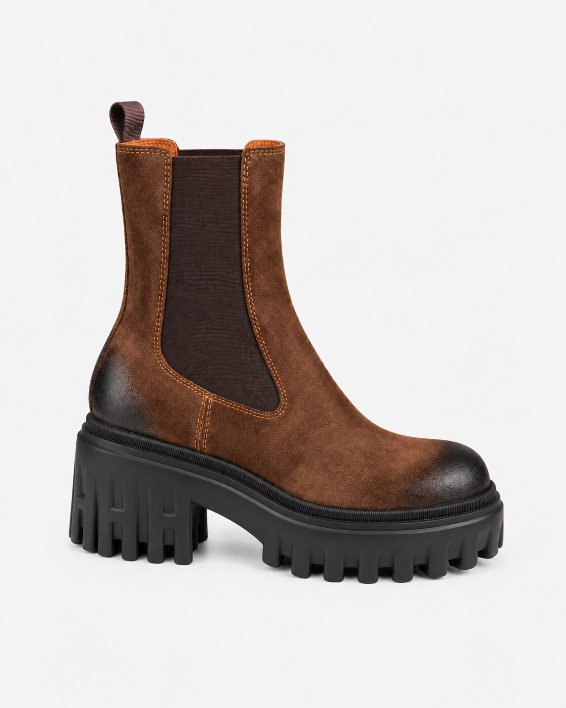 Hogan H700 Chelsea Boots Donna Marrone in Pelle Scamosciata