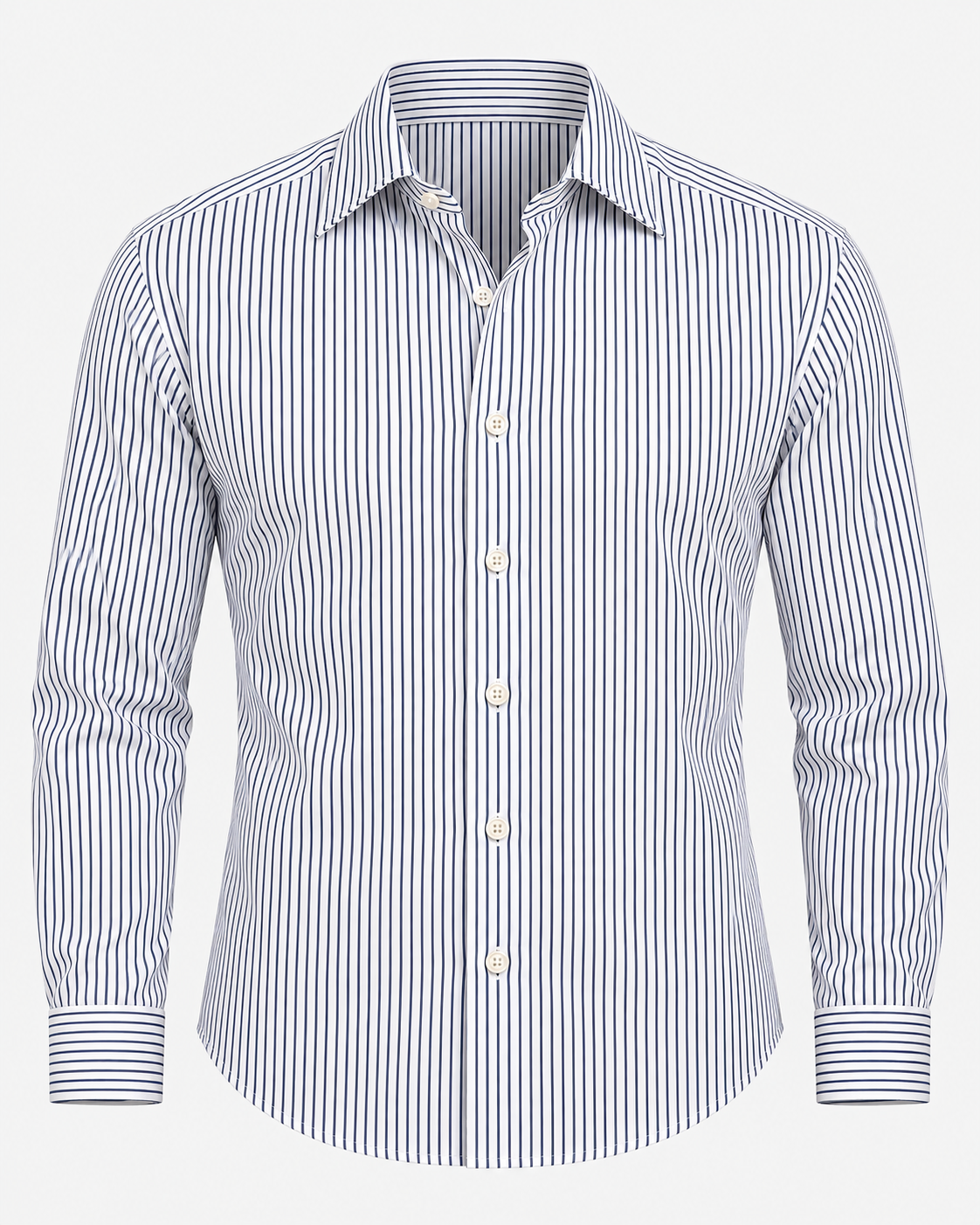 Archivium Camicia Tecnica Uomo a Righe Blu e Bianche