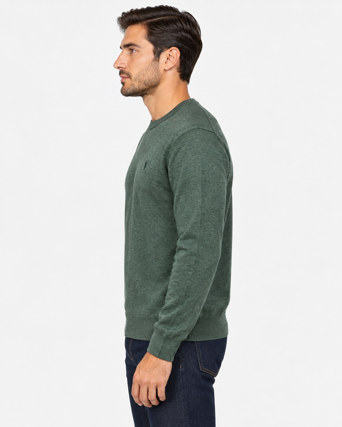 Polo Ralph Lauren Maglione Uomo Girocollo in Lana Verde