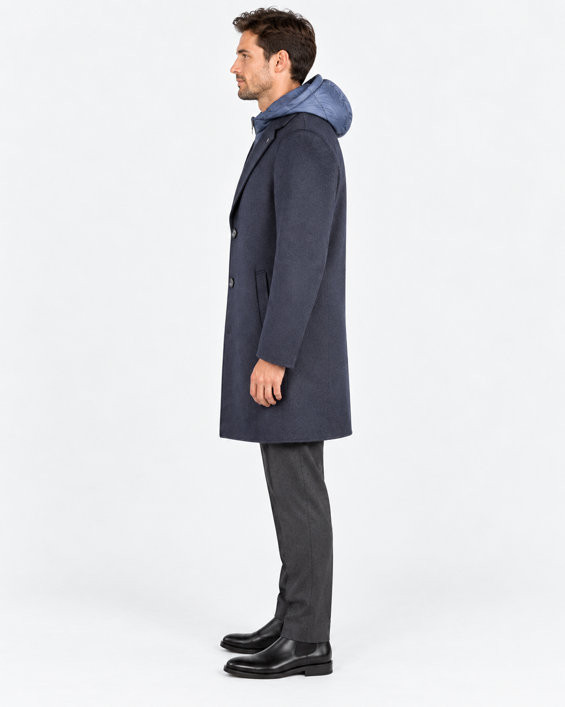 Distretto 12 Cappotto Doppiopetto Uomo Essex Blu
