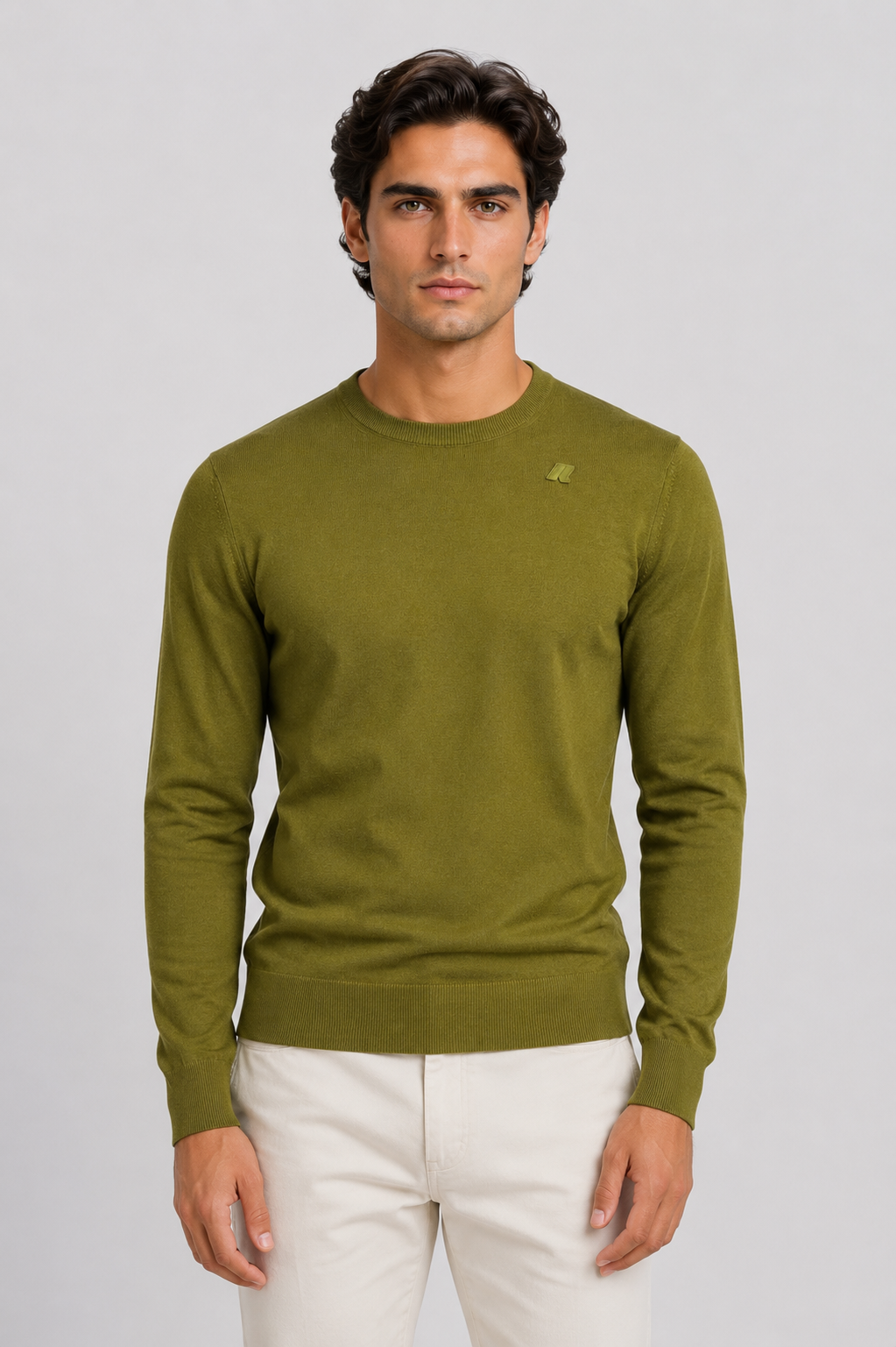 Maglia Sebastien merino green Guacamole