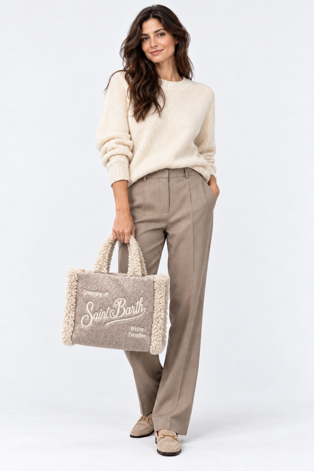 MC2 Saint Barth Borsa Donna Colette Tortora con Dettagli Teddy