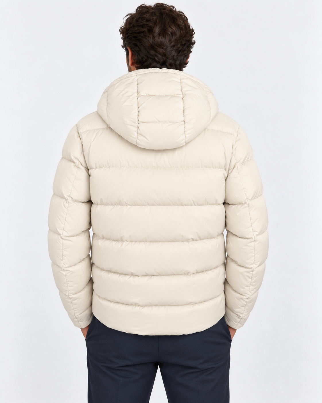 Fay Piumino uomo Double Front in nylon panna