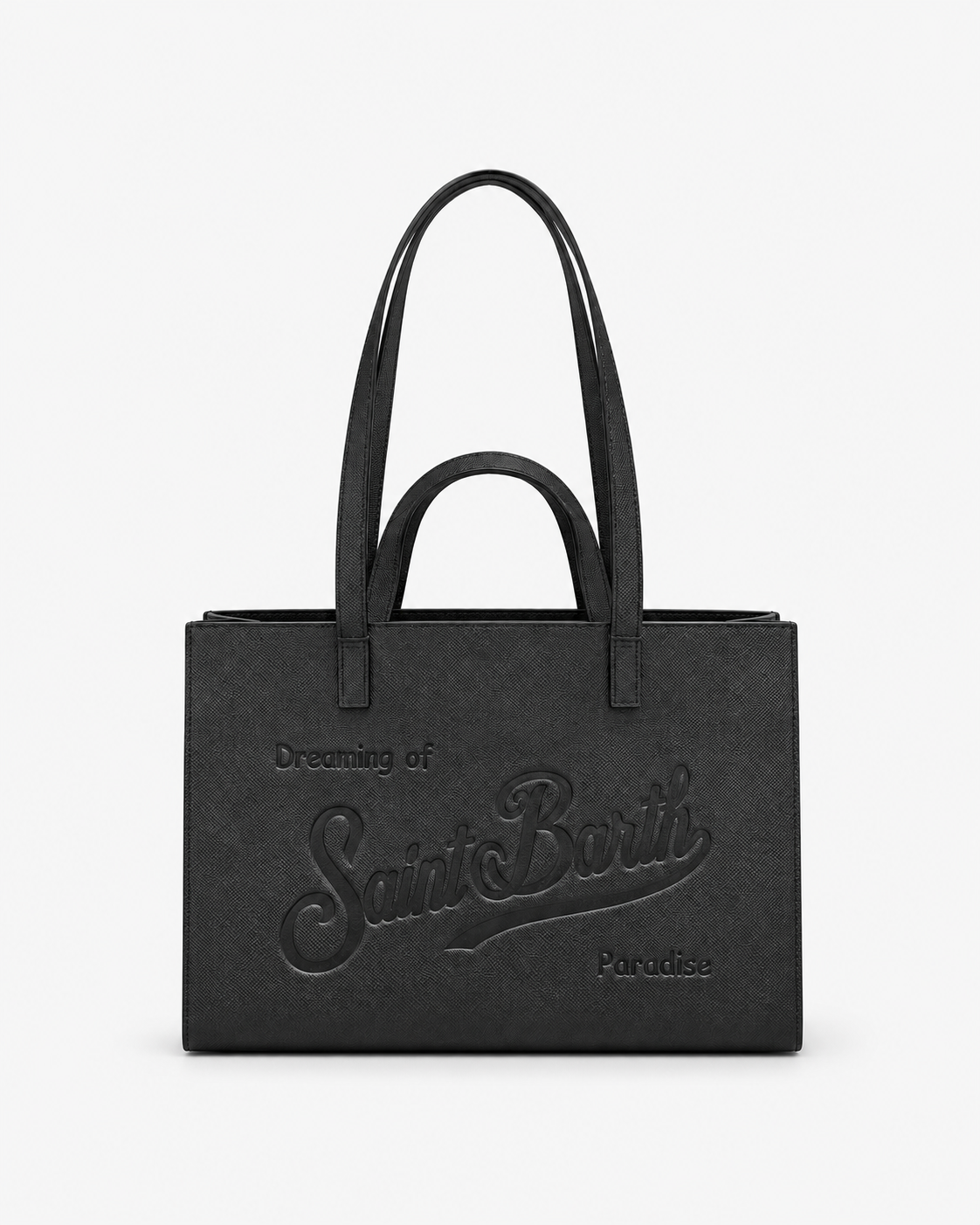 MC2 Saint Barth Borsa Donna Jour Bag Saffiano Leather Nera a Mano e a Spalla
