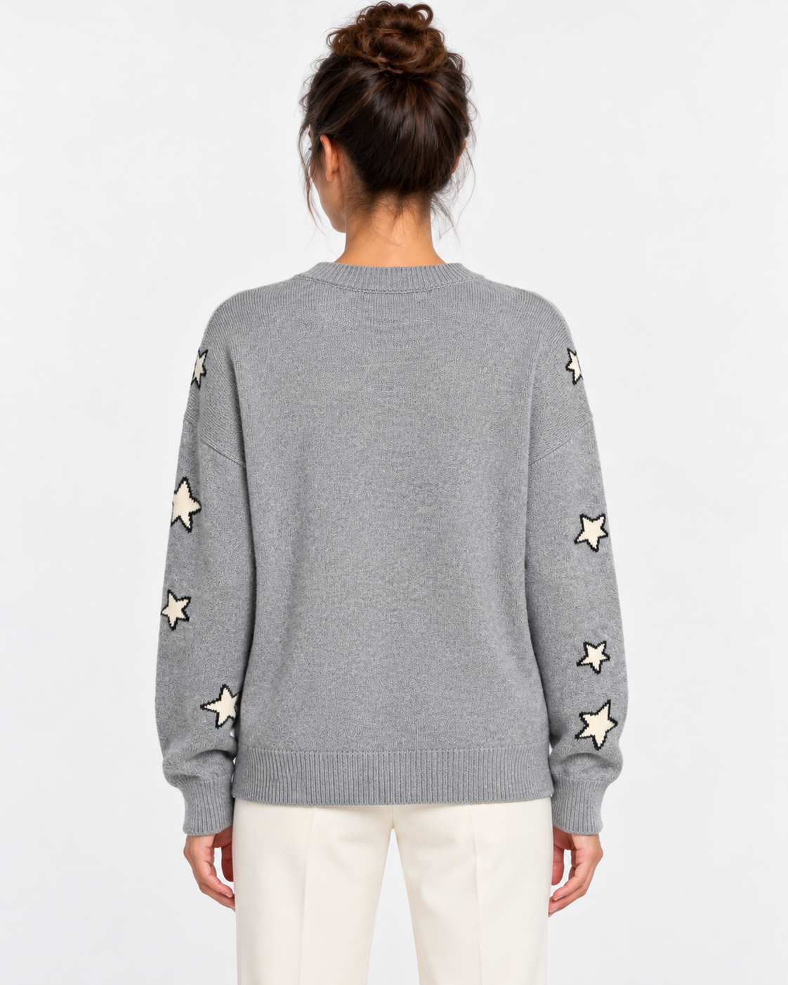 MC2 Saint Barth Maglia Donna Tessa Peanuts Grigia con Snoopy e Stelle