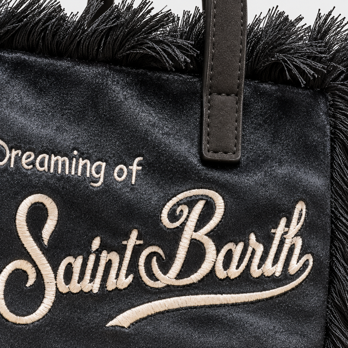 MC2 Saint Barth Borsa Donna Colette in Velluto Liscio Nero