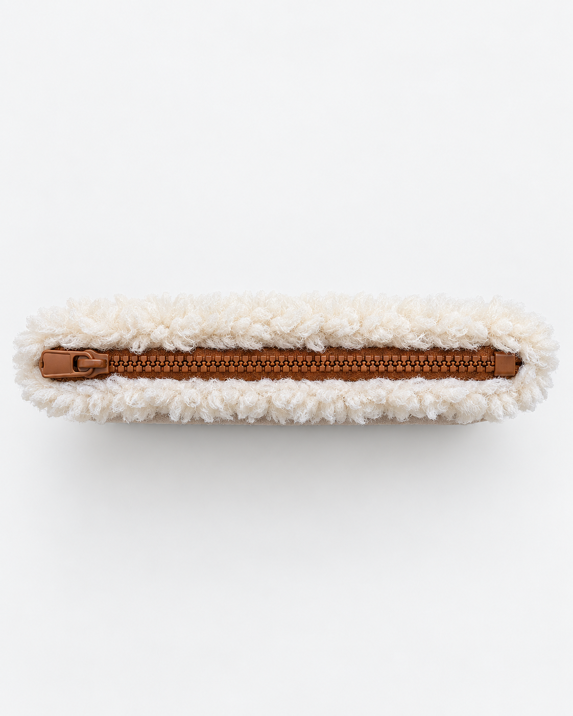 MC2 Saint Barth Pochette Donna Aline Shearling Beige e Panna