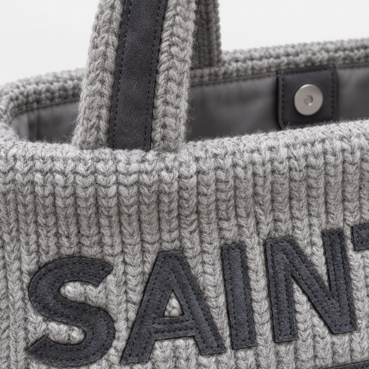 MC2 Saint Barth Borsa Donna Colette in Maglia Grigia Maxi Logo
