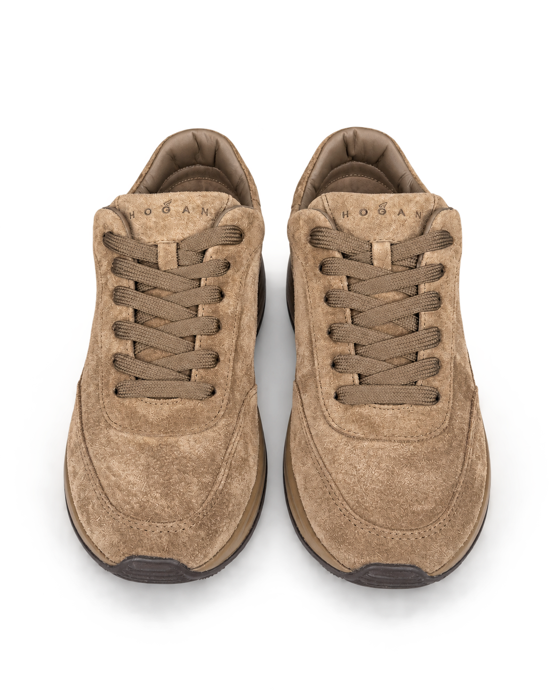 Hogan Sneakers uomo Hi-Light in pelle scamosciata marrone