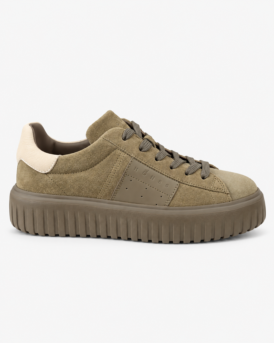 Hogan sneakers uomo h-stripes verde