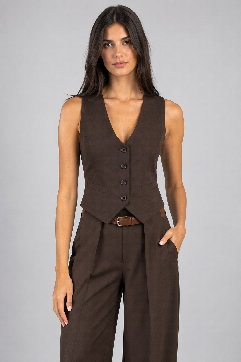 Dixie Gilet Donna Sartoriale Brown