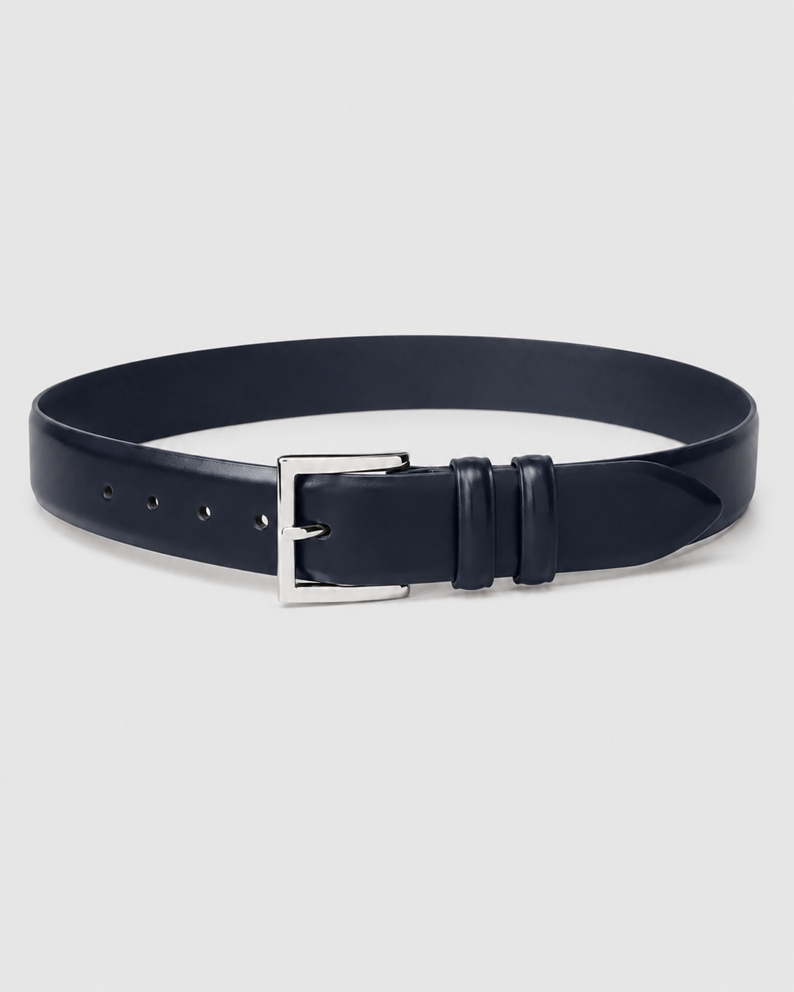 Cintura classica calf in pelle blu oceano