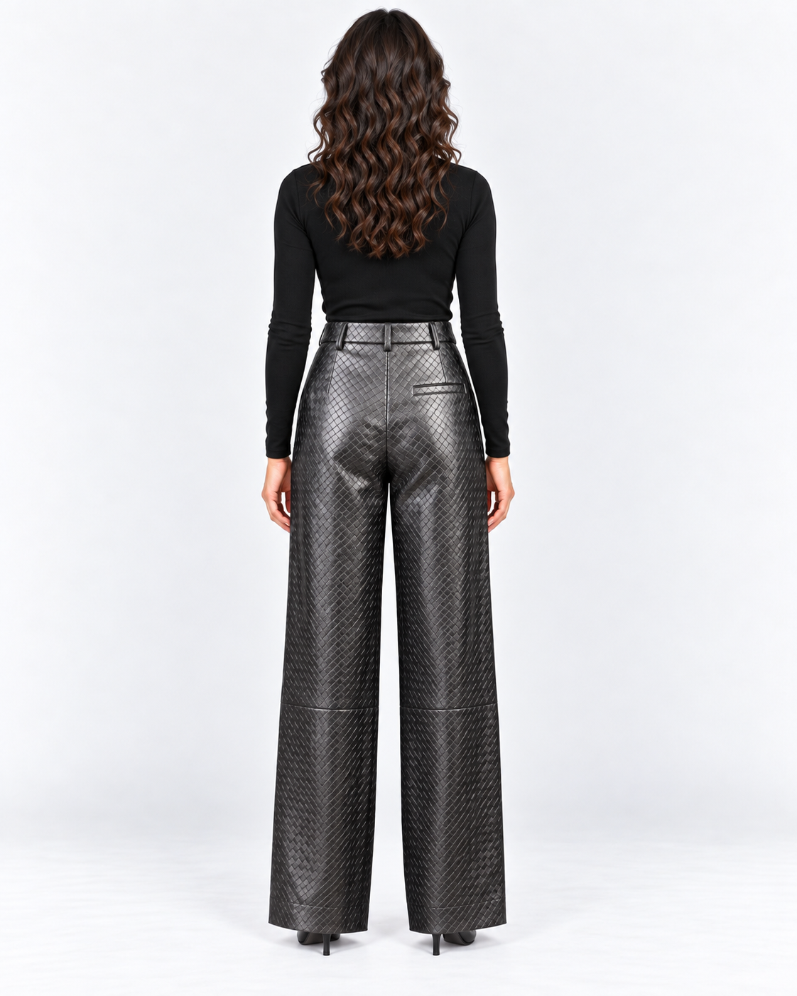Imperial Pantalone Donna Nero in Ecopelle