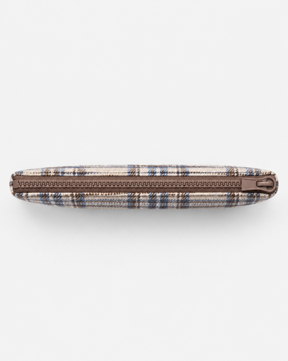 MC2 Saint Barth Pochette Donna Aline Wool Tartan Panna e Azzurro