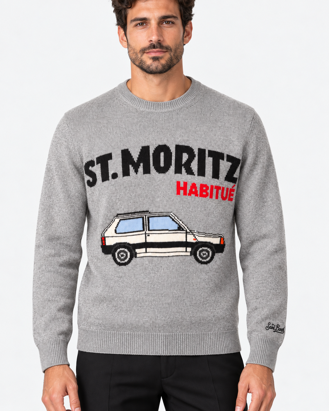 MC2 Saint Barth Maglia Uomo Panda Car Grigia