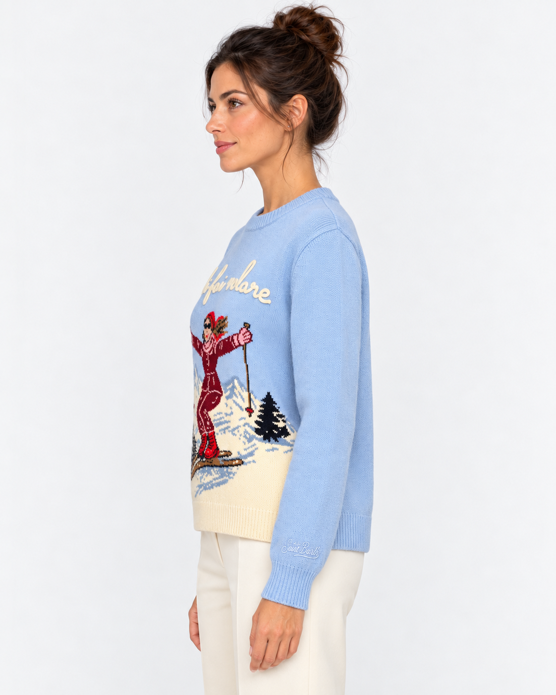 MC2 Saint Barth Maglia Donna New Queen Mi Fai Volare Azzurra