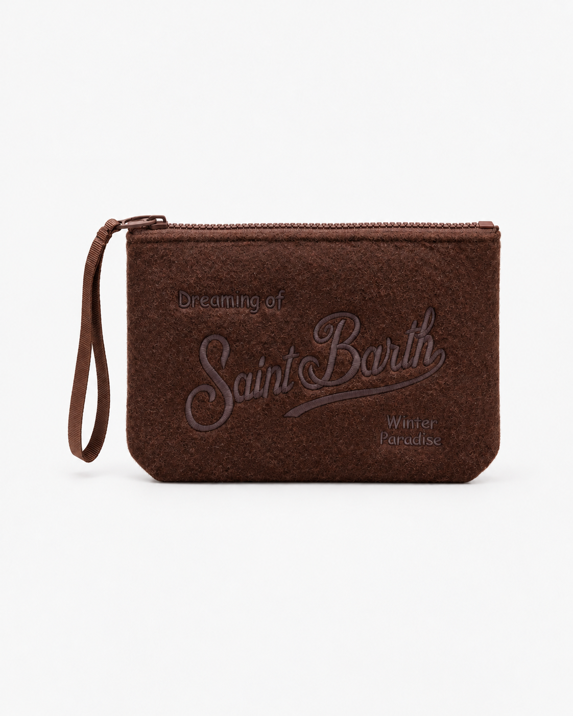 MC2 Saint Barth Pochette Donna Aline Felt in Feltro Marrone