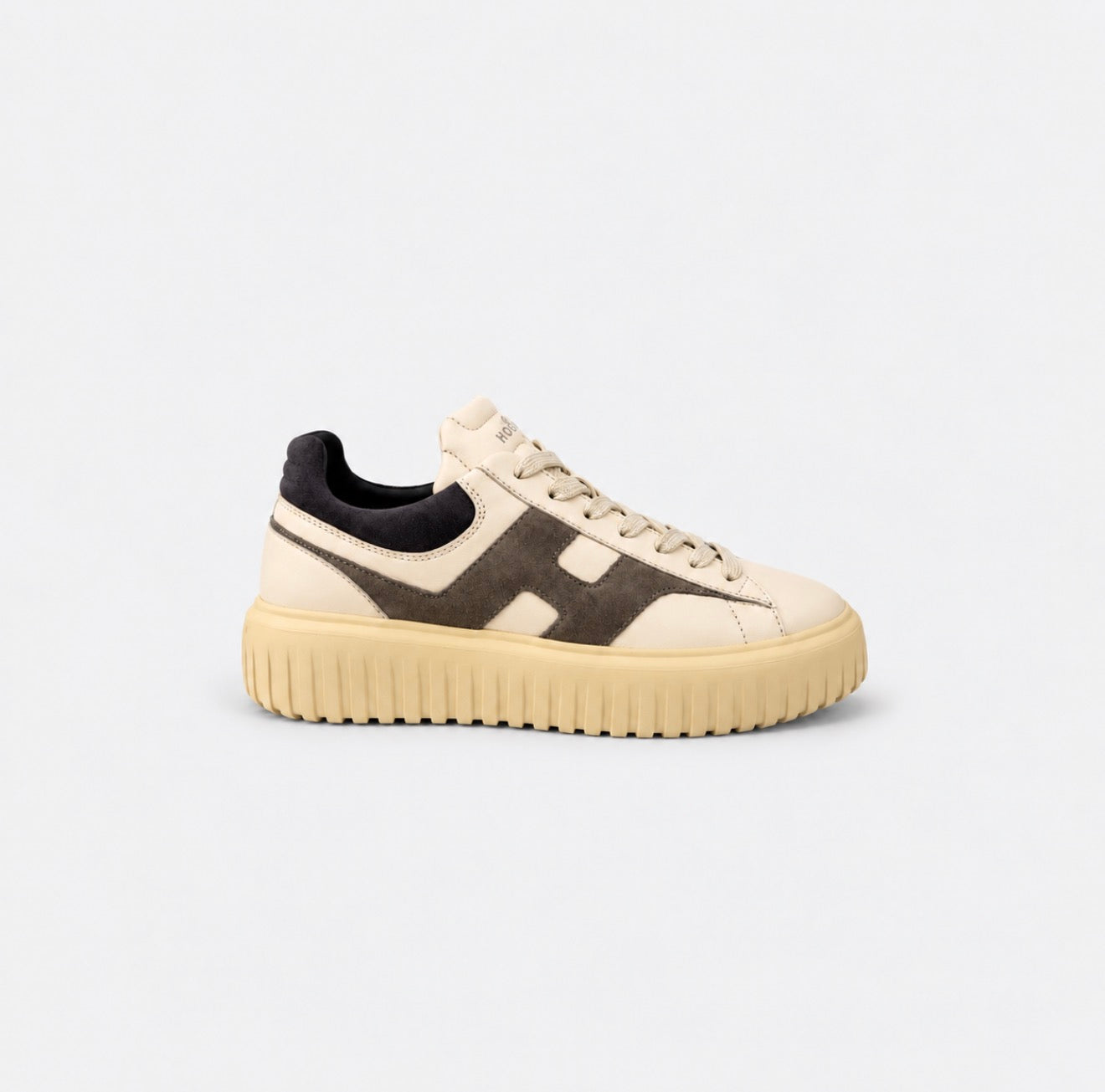 Hogan sneakers uomo h-stripes avorio grigio blu