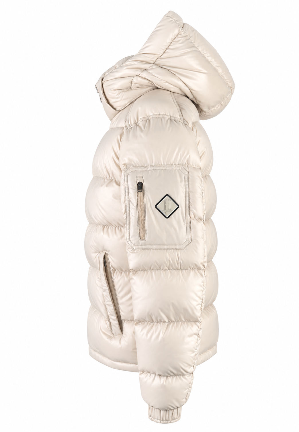 Herno Piumino uomo chantilly con cappuccio e zip a doppio cursore