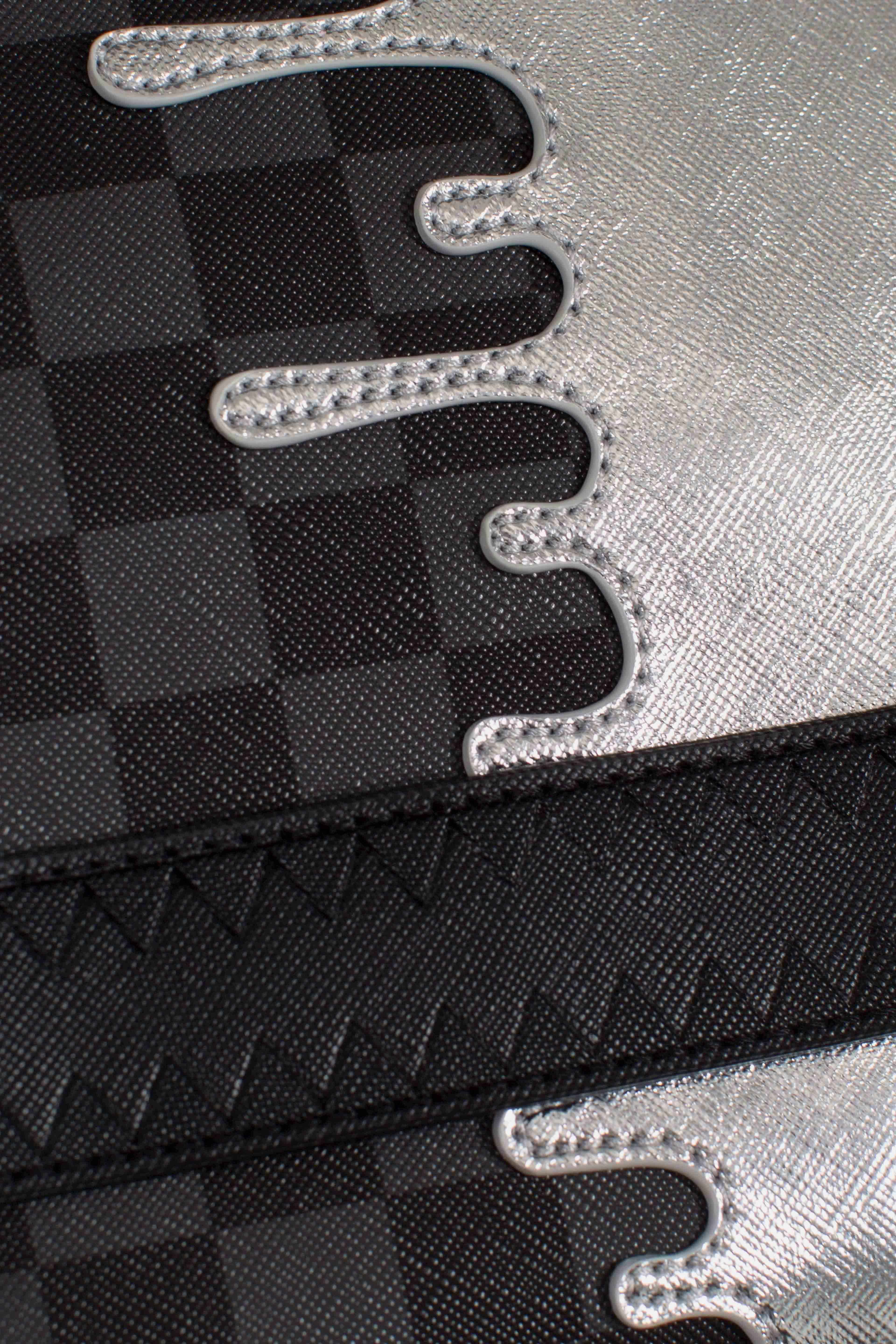 POCHETTE SILVER SIDE DRIP BLACK CHECK CROSSBODY