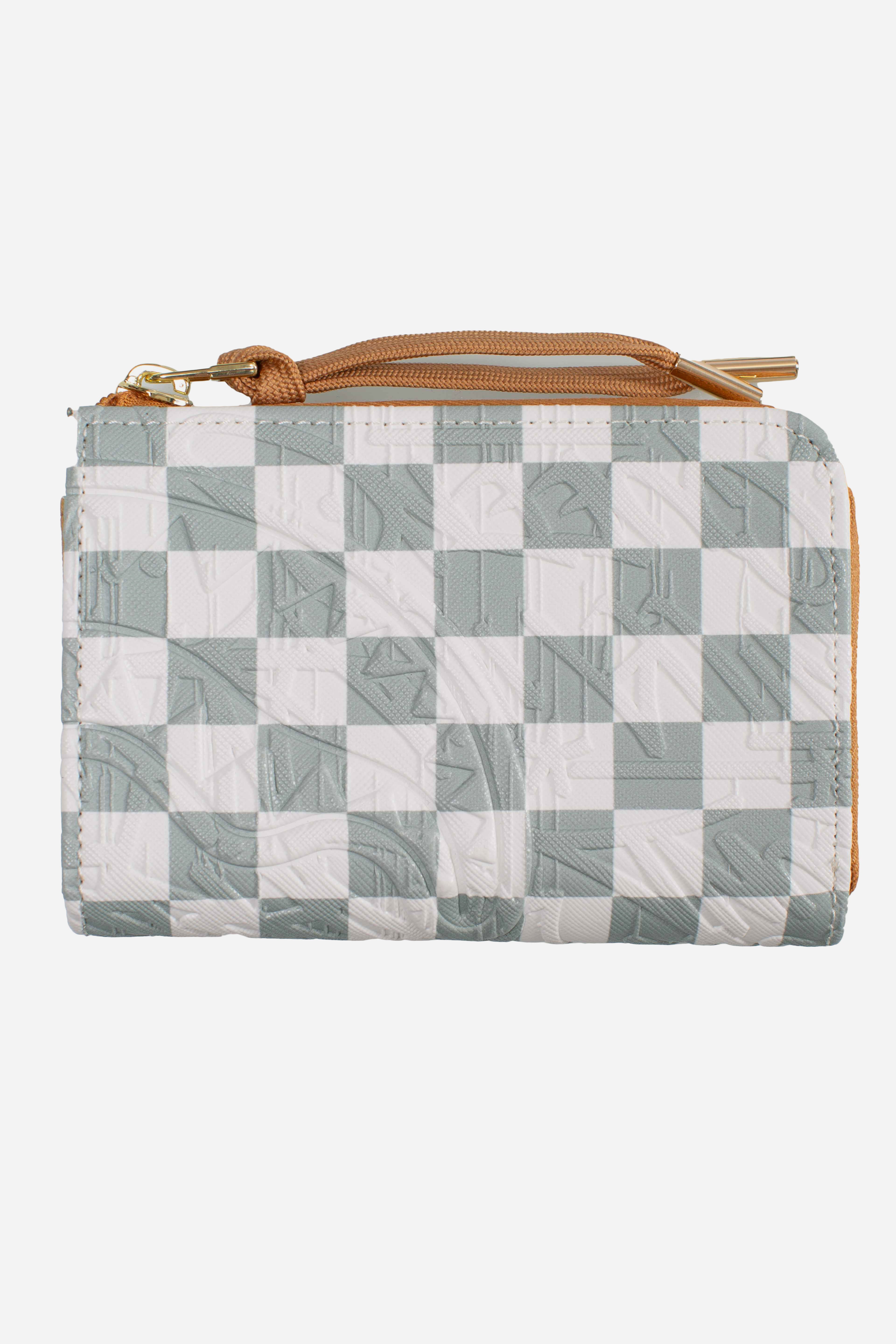 PORTACARTE GRAFF EMBOSSED CREAM CHECK