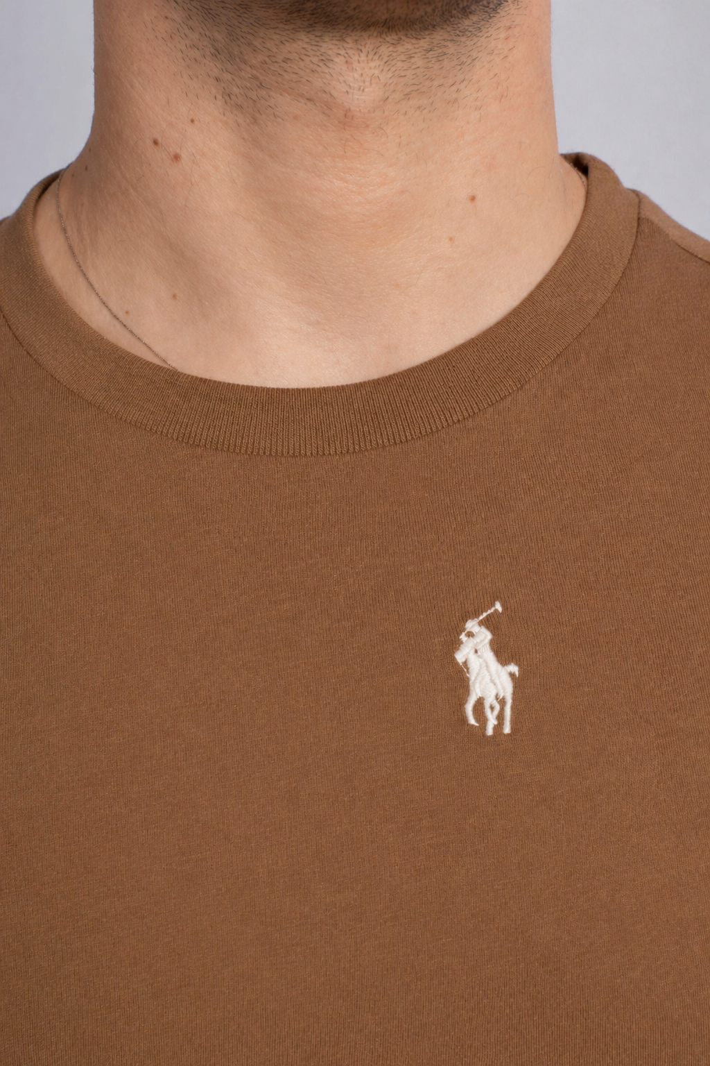 Maglietta in jersey Custom Slim-Fit brown