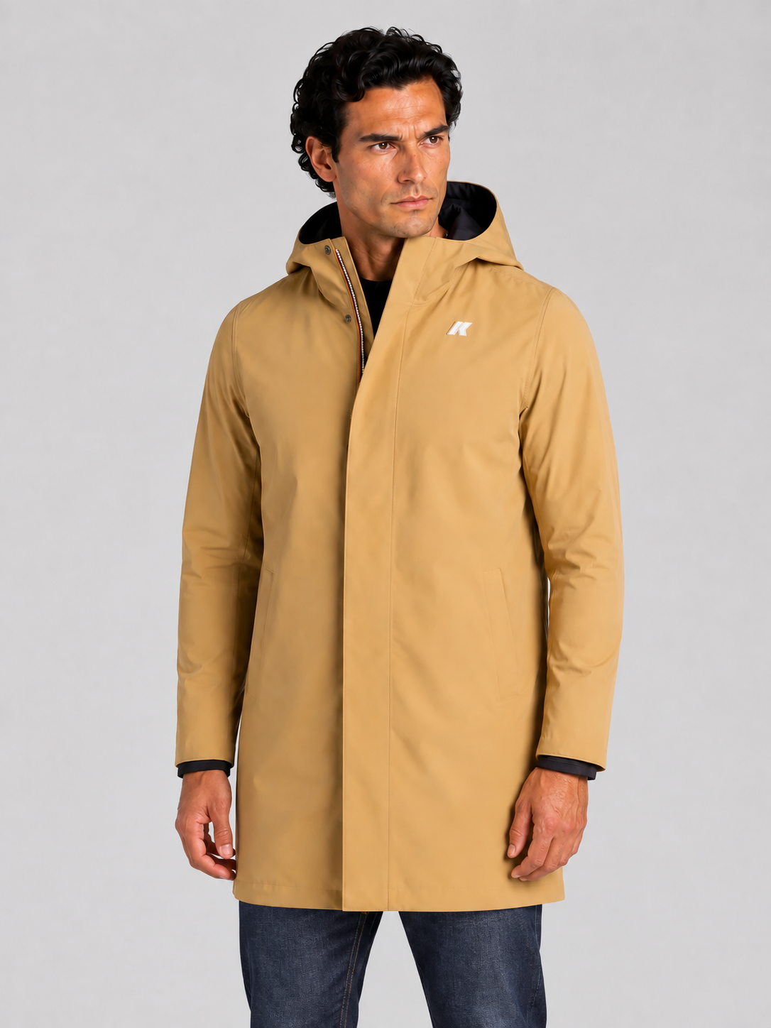 K-Way Marlyn Bonded giacca media uomo Beige Khaki – Blue Depth