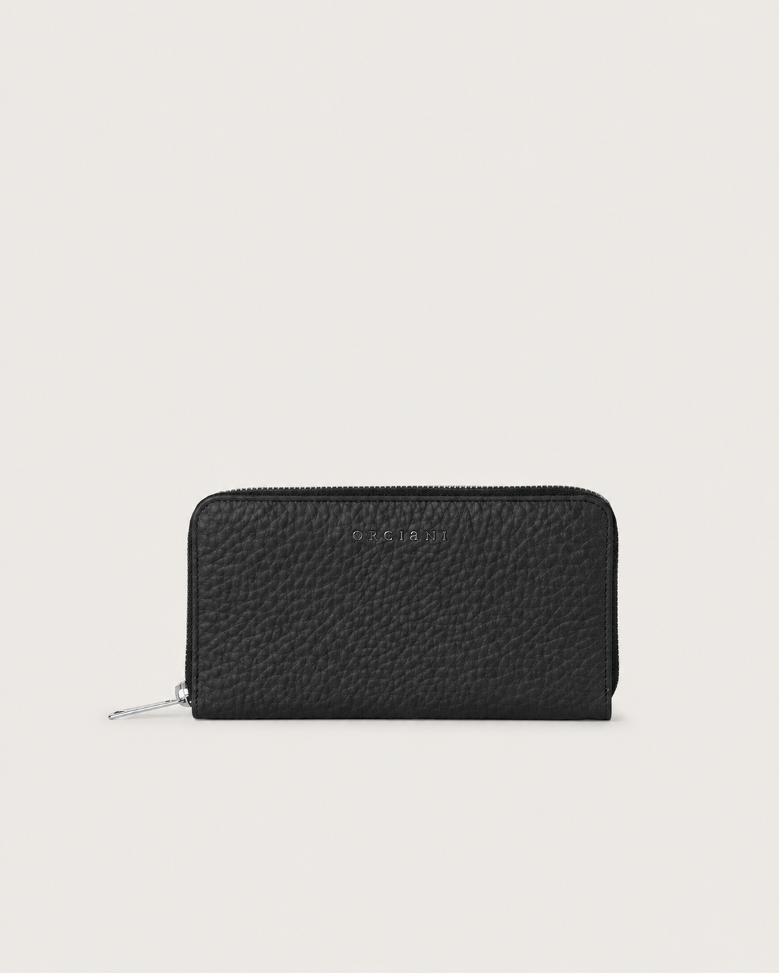 Portafoglio zip around Soft in pelle nero