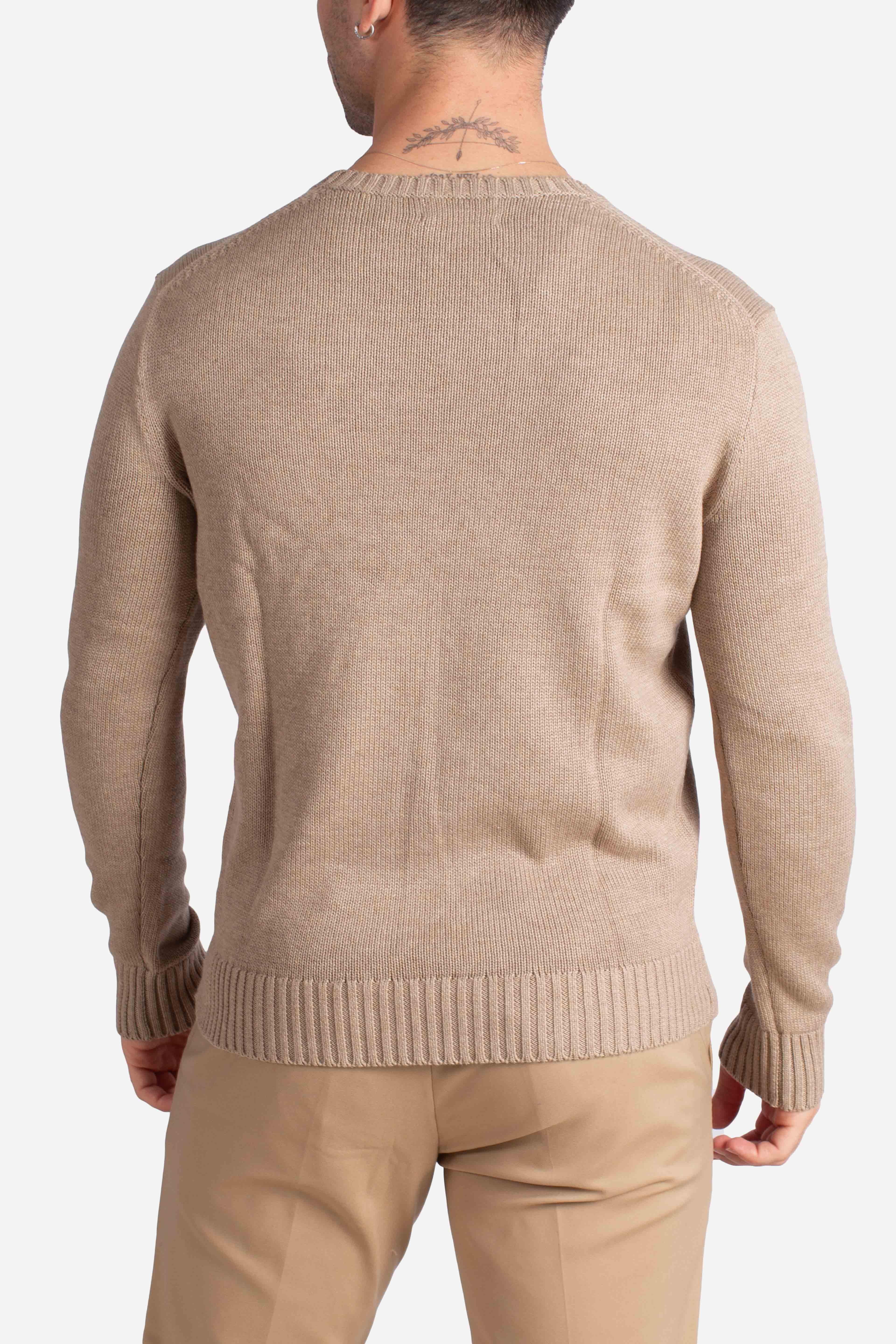Maglia a girocollo in cotone brown 710810846036 POLO RALPH LAUREN