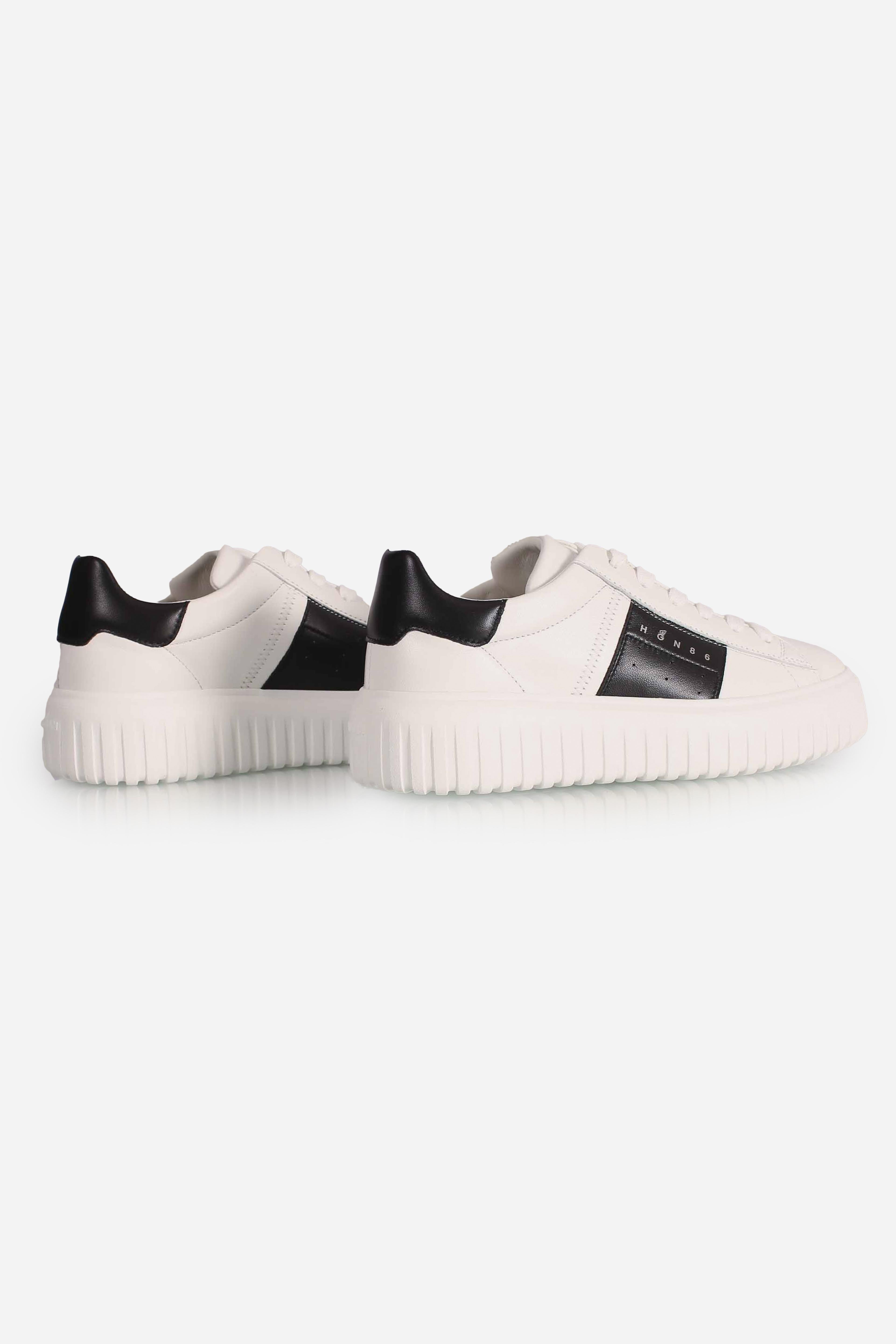 Sneakers Hogan H-Stripes bianco nero HXM6450FO70LE99998 HOGAN