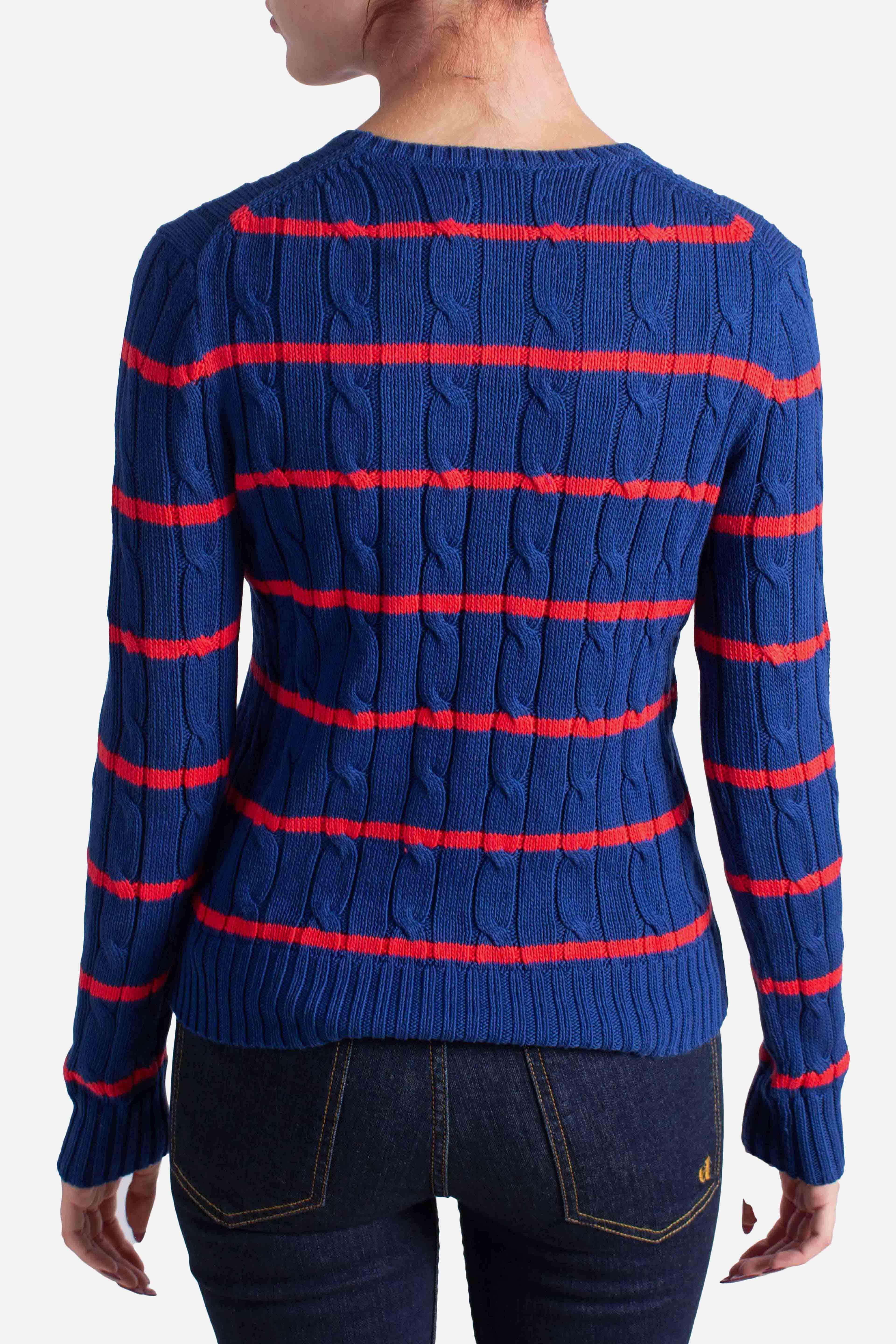 Maglia a righe in cotone a trecce 211972119001 POLO RALPH LAUREN