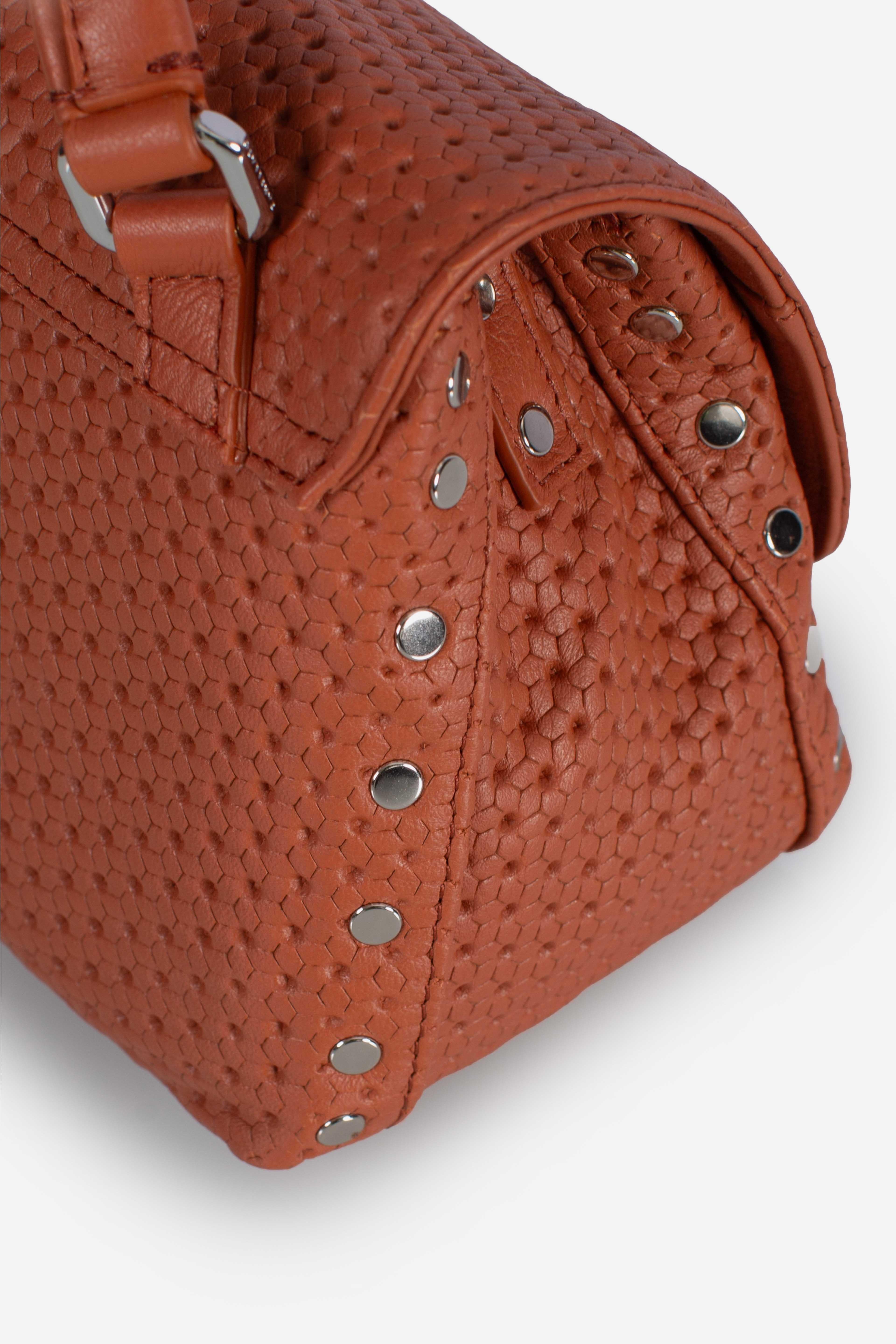 Borsa Postina Baby effetto intrecciato brown brandy 0680102190000BZ0203 ZANELLATO