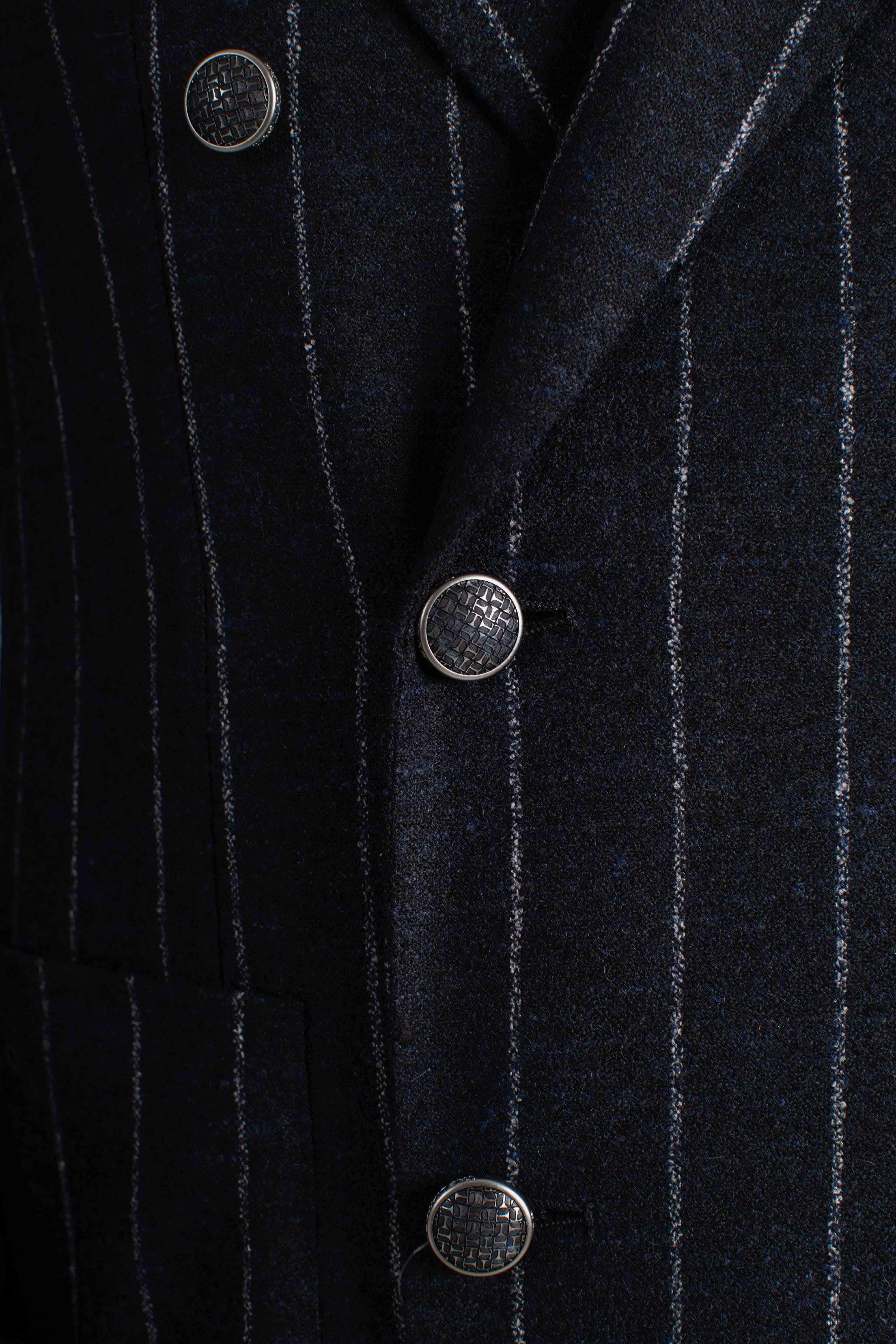 Giacca doppiopetto gessata blu 1SMC20K850012B3263 TAGLIATORE