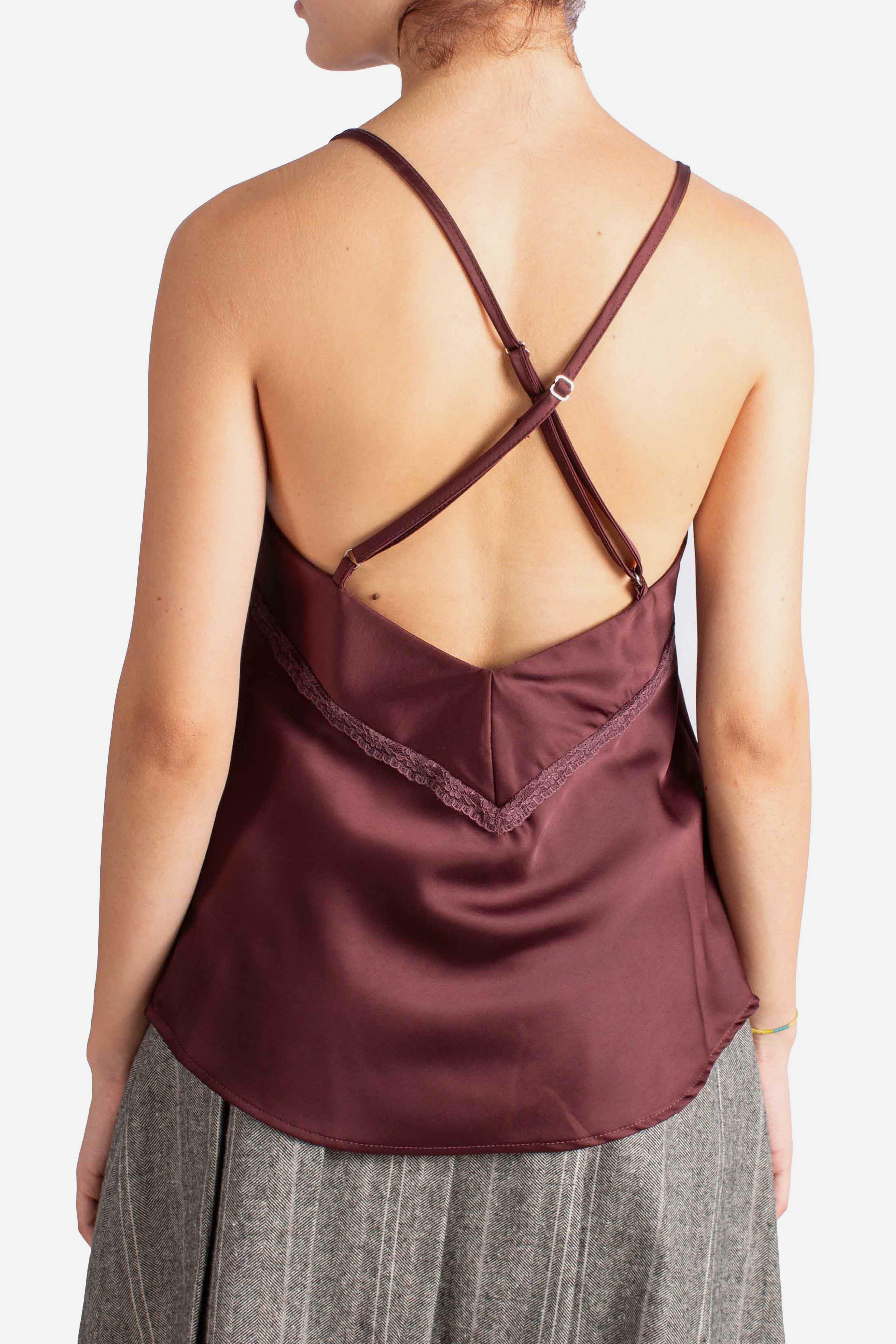Top in raso con pizzo RATUPBHA1490 DIXIE