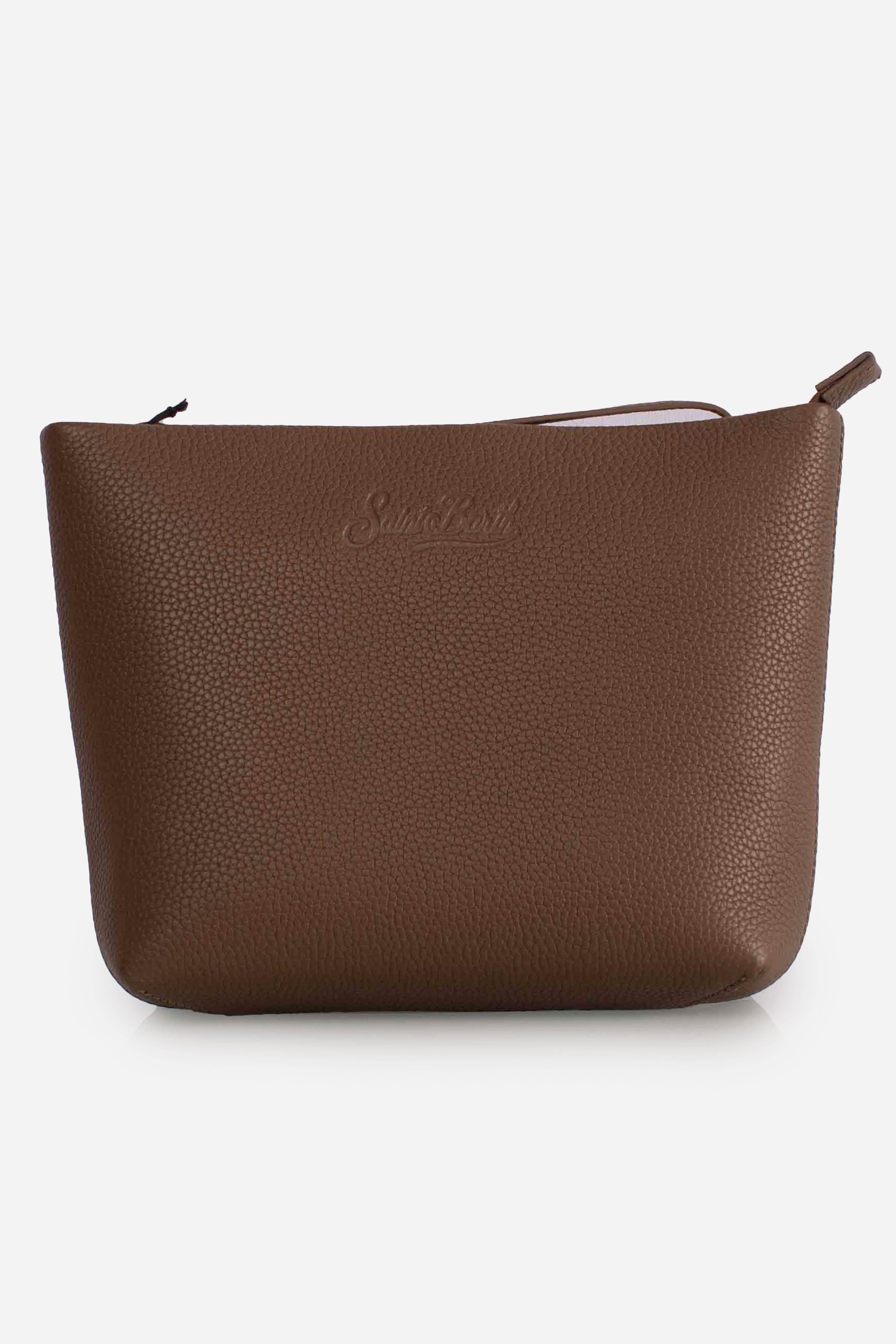 Pochette Aline in pelle brown con Logo Impresso ALI003600776I MC2 SAINT BARTH