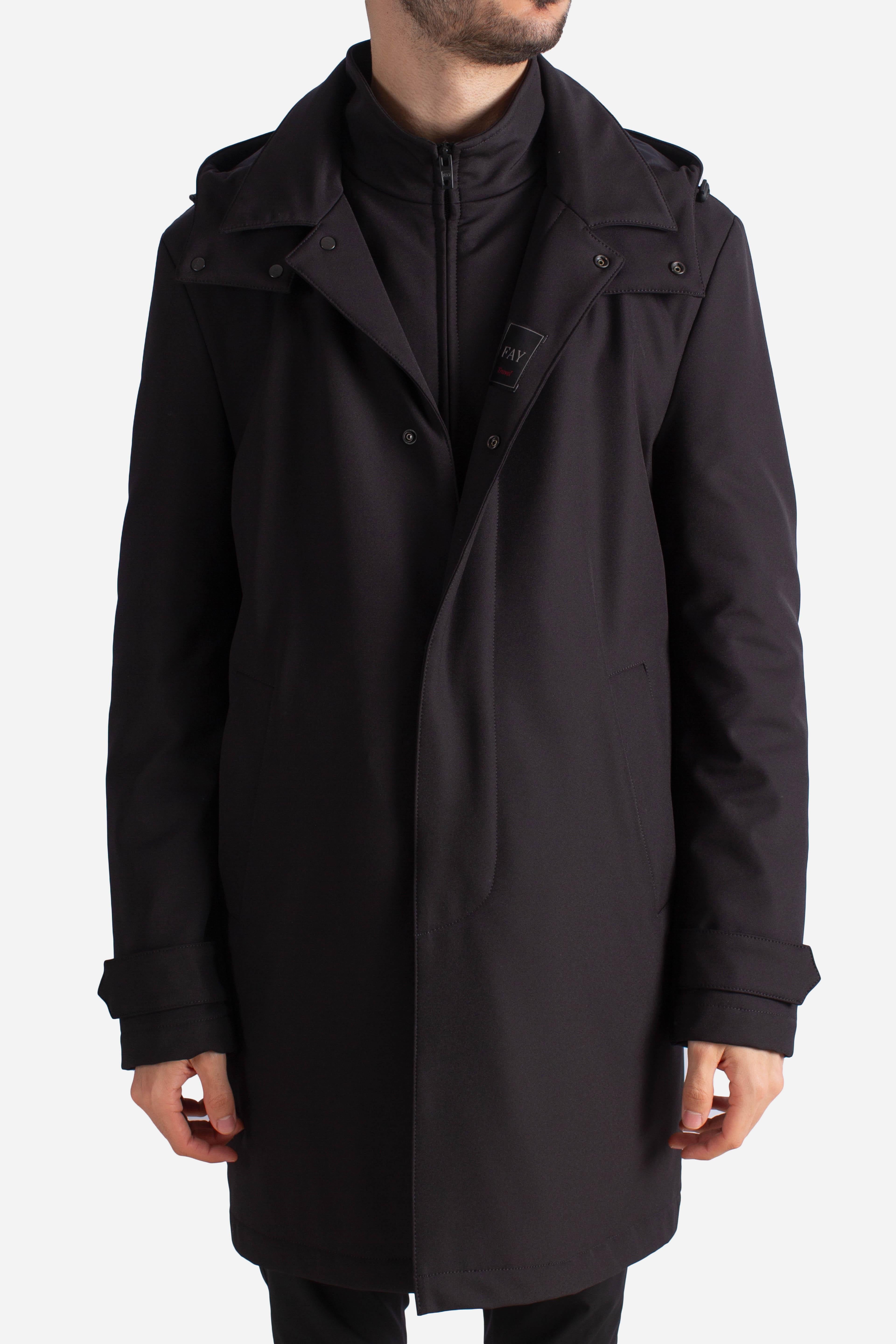 Morning Coat Travel in Jersey Stretch nero NAM6151037JXRFB999 FAY