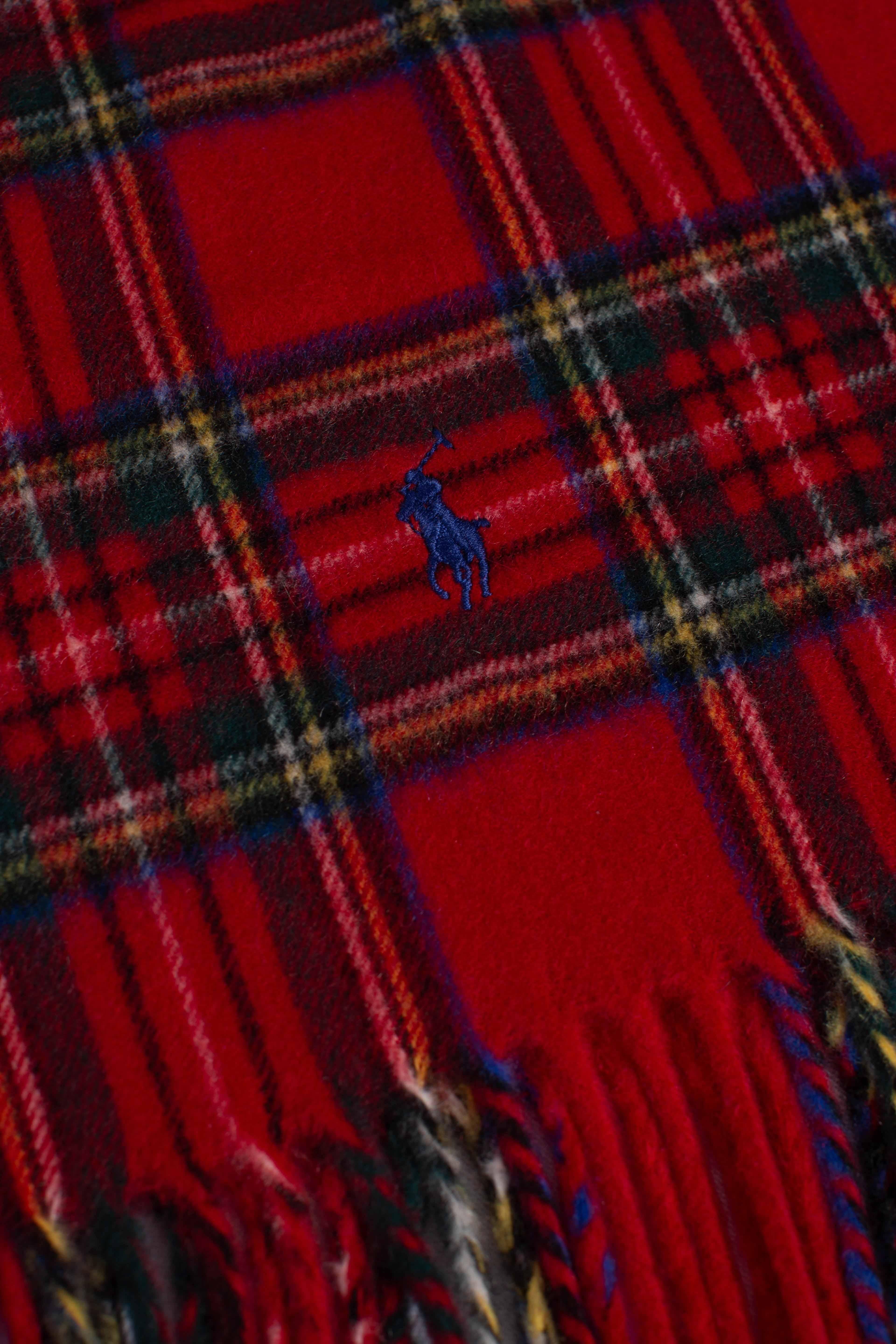 Sciarpa scozzese in cachemire con frange red multicolor 449959360001 POLO RALPH LAUREN