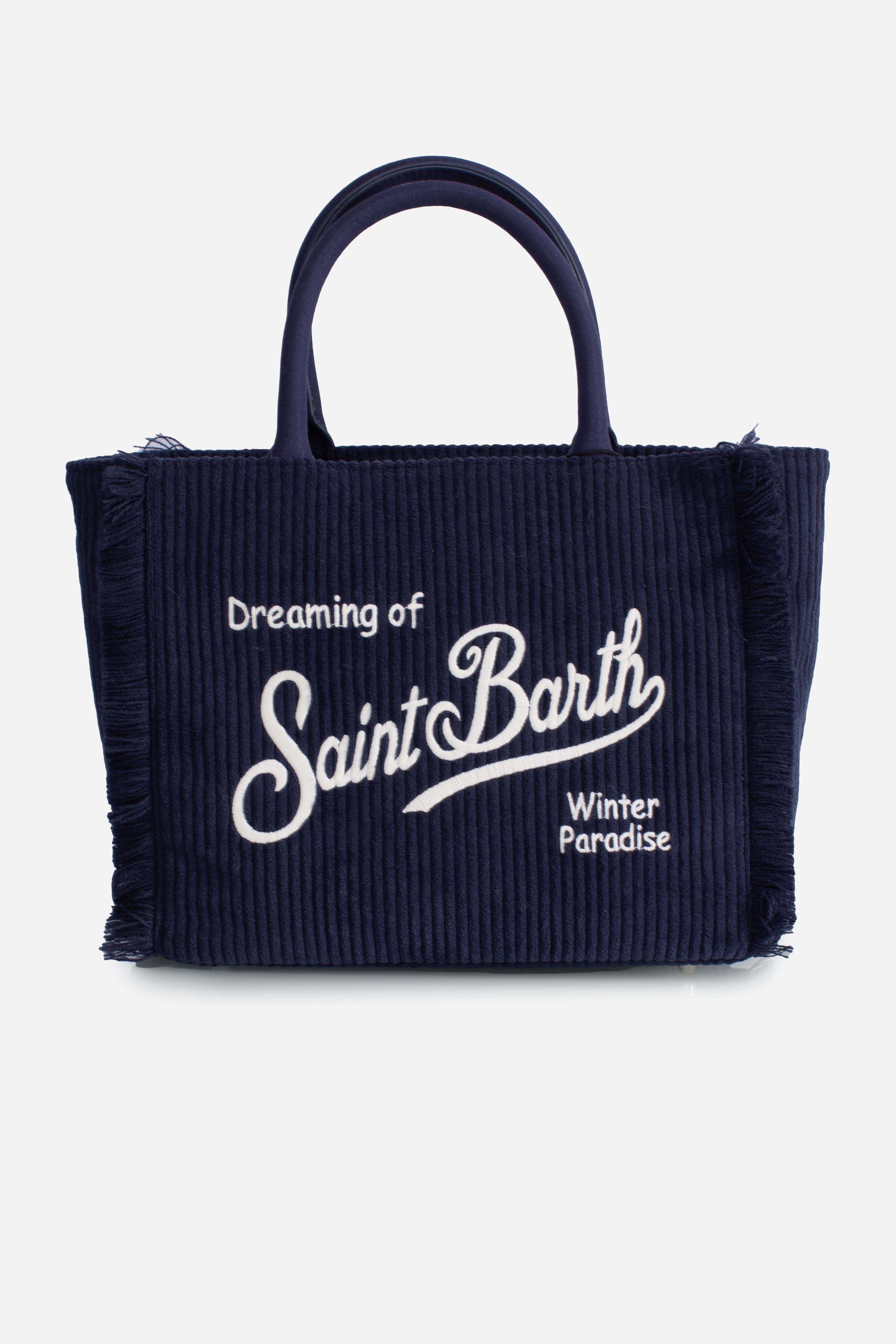 Borsa Dreaming of Saint Barth Winter Paradise Blu Navy COL004000164I MC2 SAINT BARTH