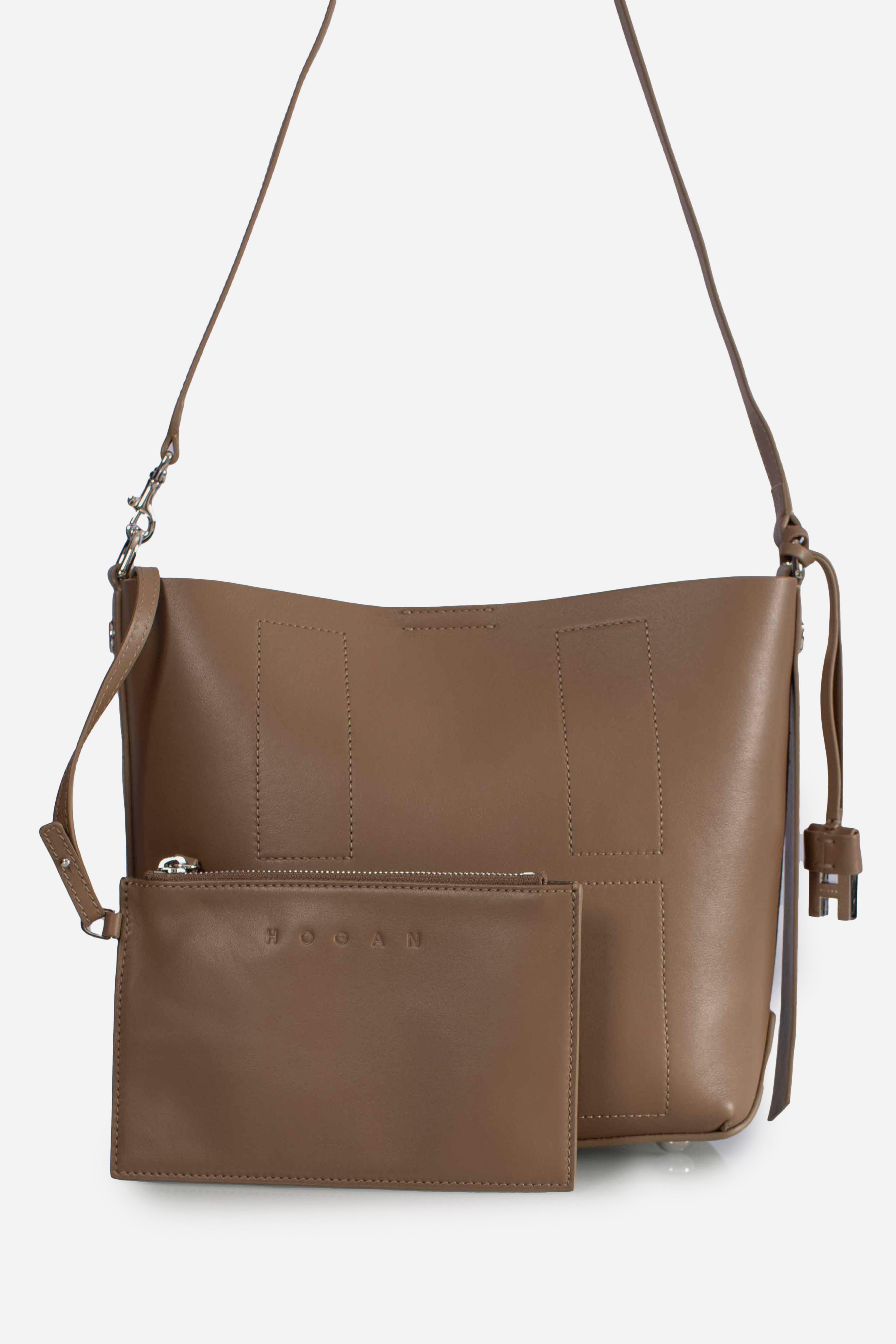 Borsa Hobo Hogan Hocket Piccola beige KBW01RS0200TZPC414 HOGAN