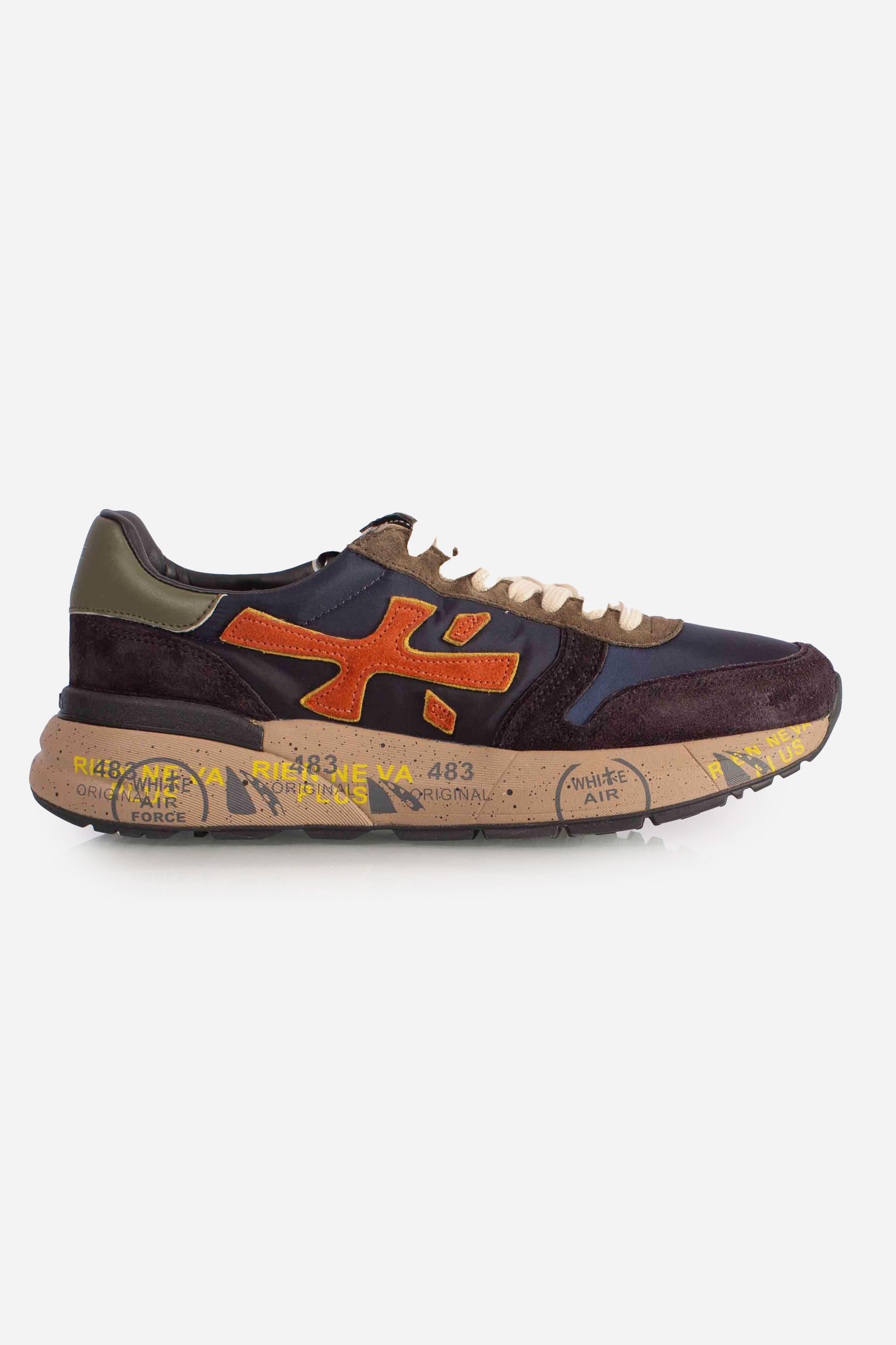 sneakers MICK 7721 DARK BLUE - DARK BROWN MICK7721 PREMIATA
