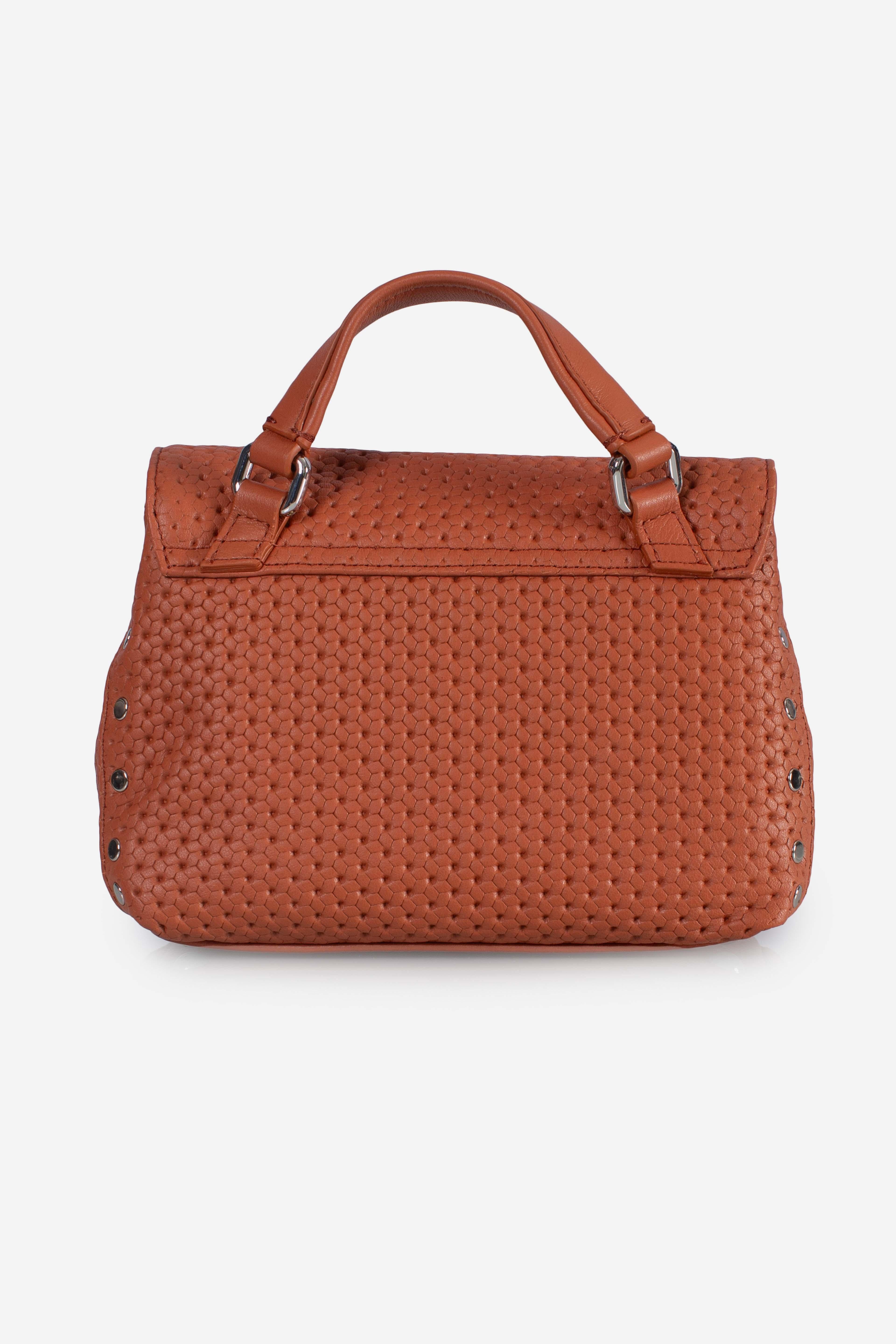 Borsa Postina Baby effetto intrecciato brown brandy 0680102190000BZ0203 ZANELLATO