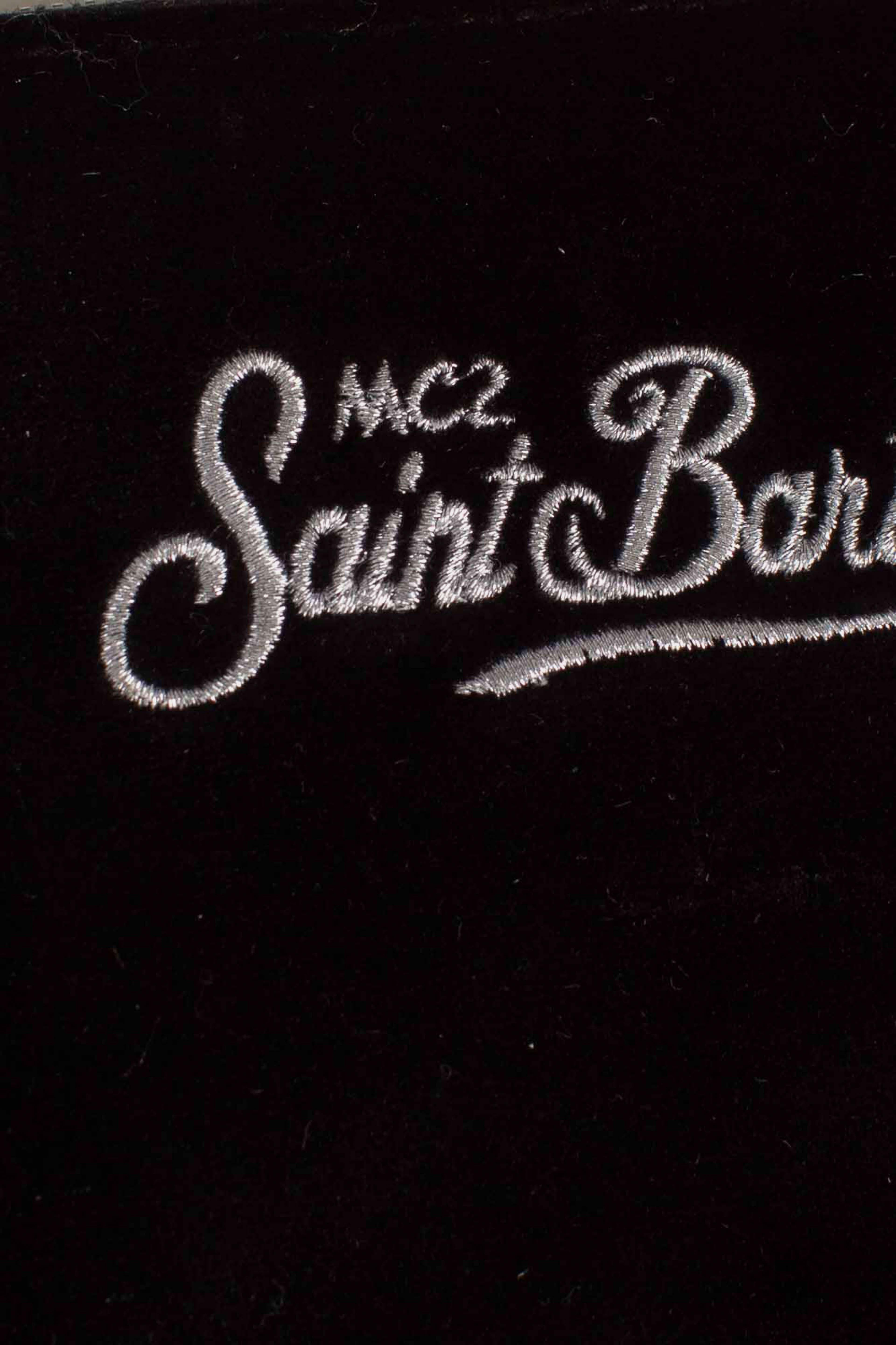 Pouch black Mini Parisienne con ricamo Saint Barth PARM00500207I MC2 SAINT BARTH
