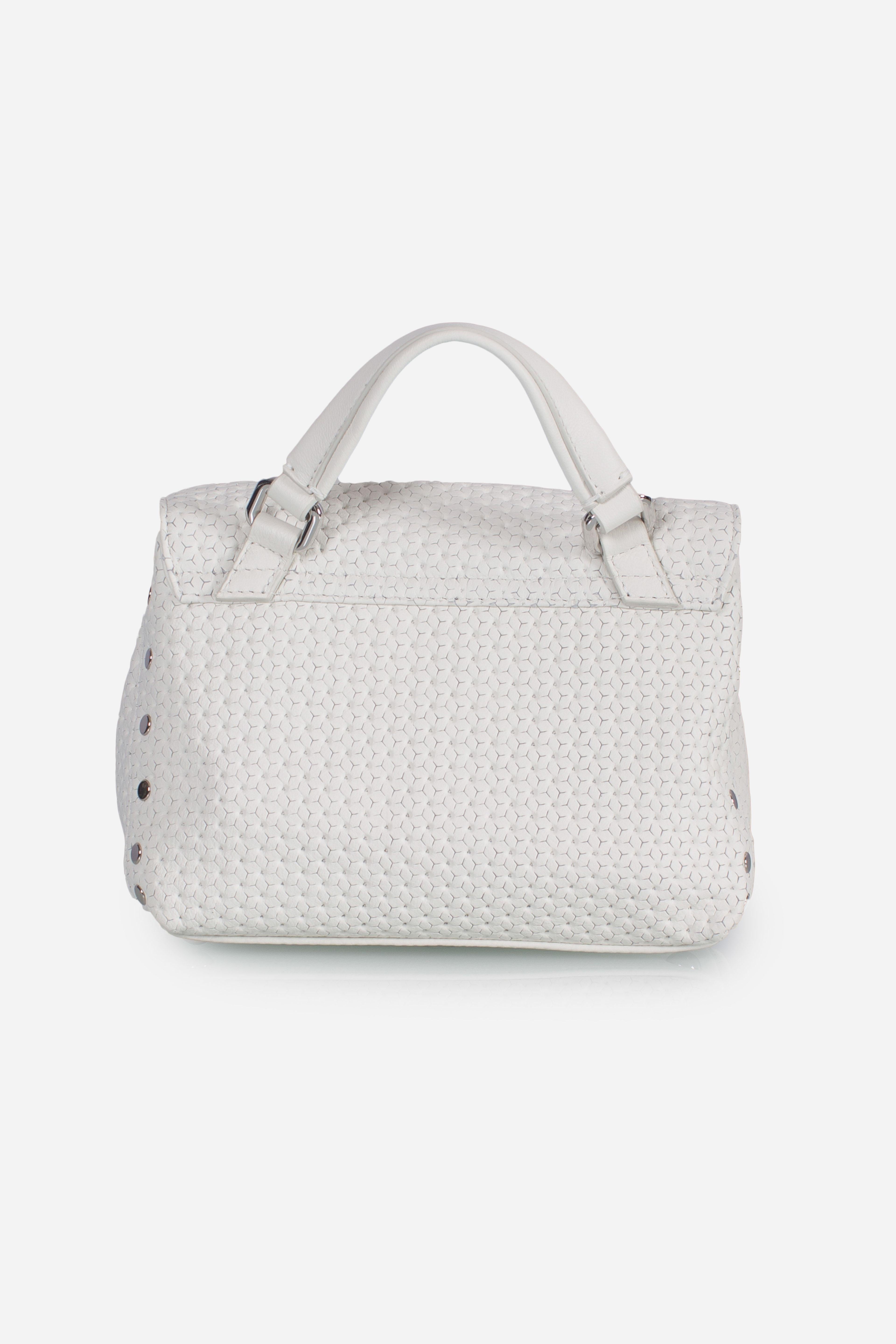 Borsa Postina Baby effetto intrecciato white cima 0680102190000BZ1170 ZANELLATO