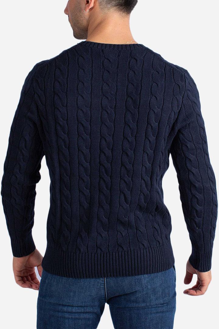MAGLIONE IN COTONE A TRECCE blue 710775885001 POLO RALPH LAUREN