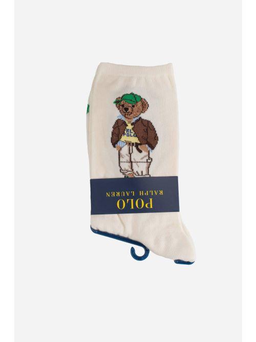 Calze sportive Polo Bear in misto cotone white 455982926001 POLO RALPH LAUREN