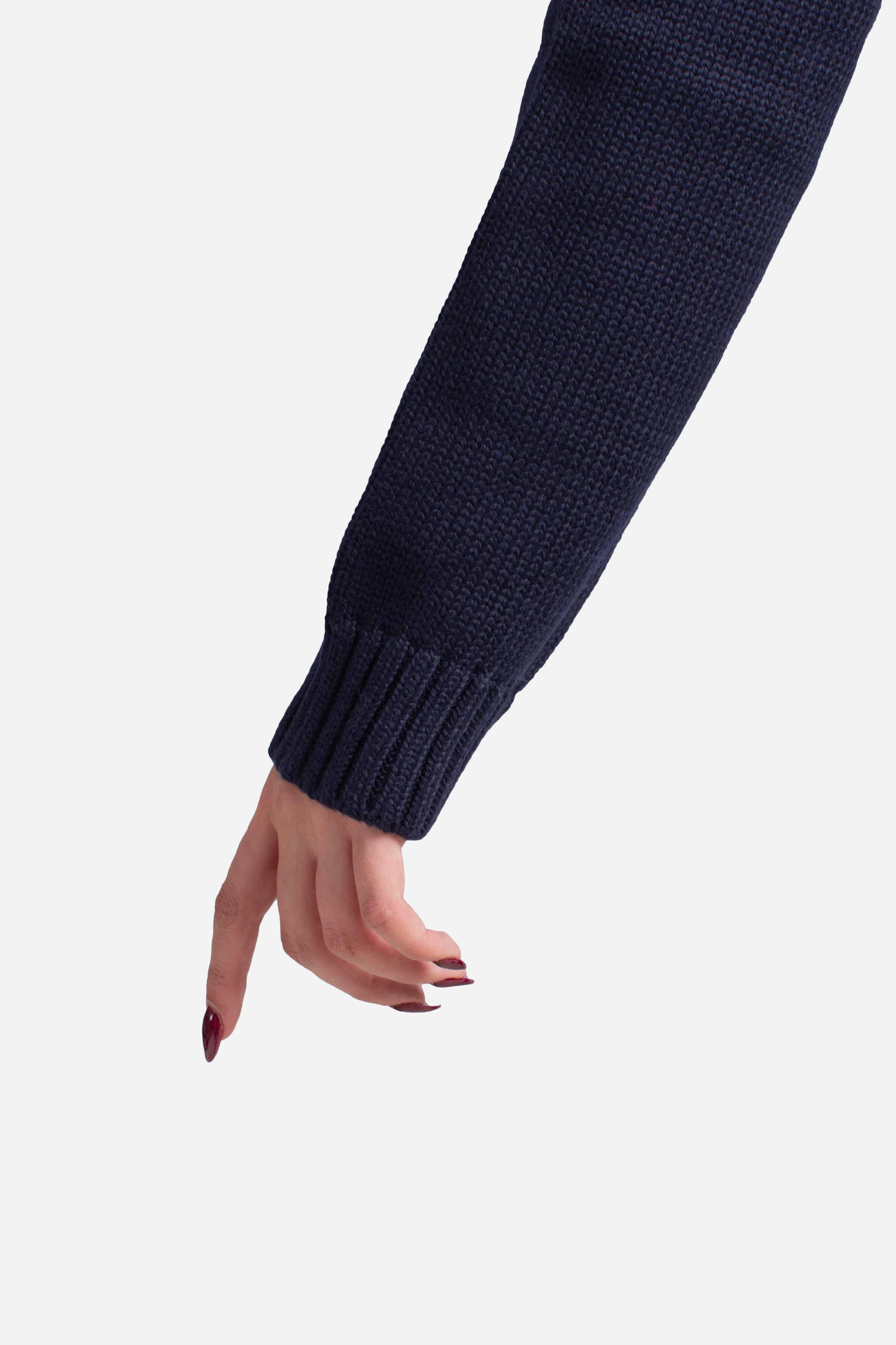 Maglia girocollo in cotone con bandiera navy 211896939001 POLO RALPH LAUREN