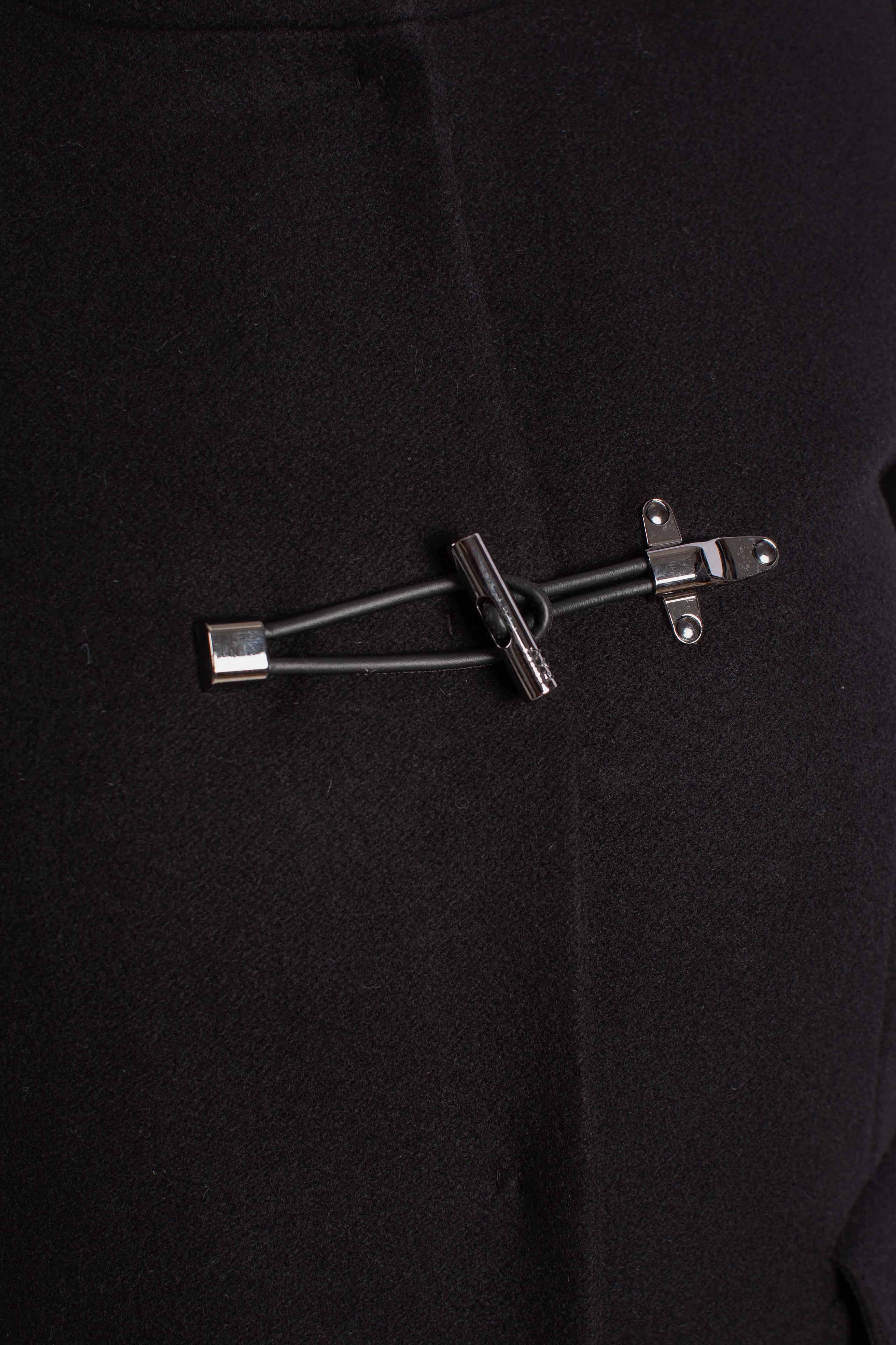 Toggle Coat in Panno di Lana nero NAW59513430SGLB999 FAY