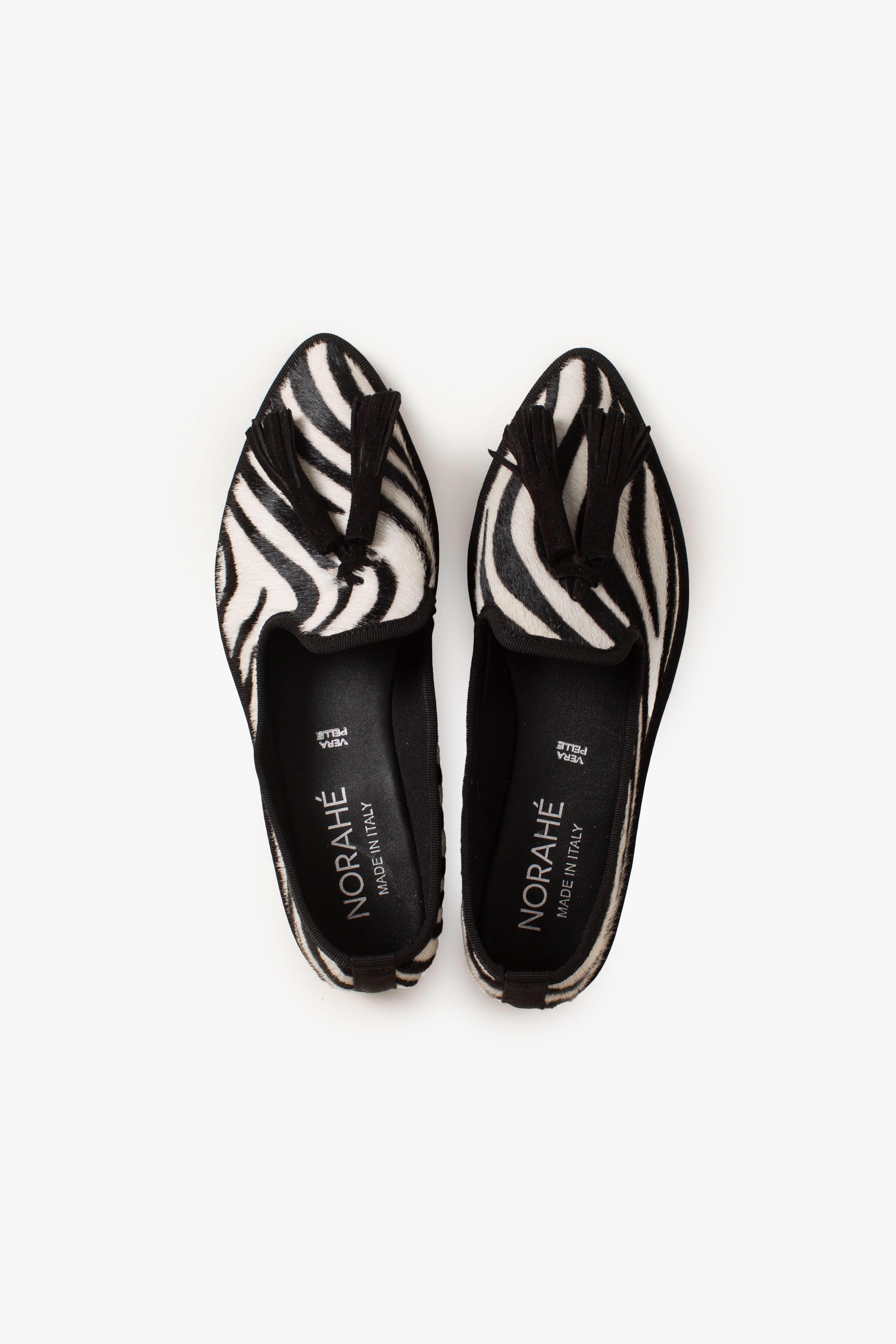 Friulana Norahe in cavallino zebra con nappine nere PFNZEBRA NORAHE'