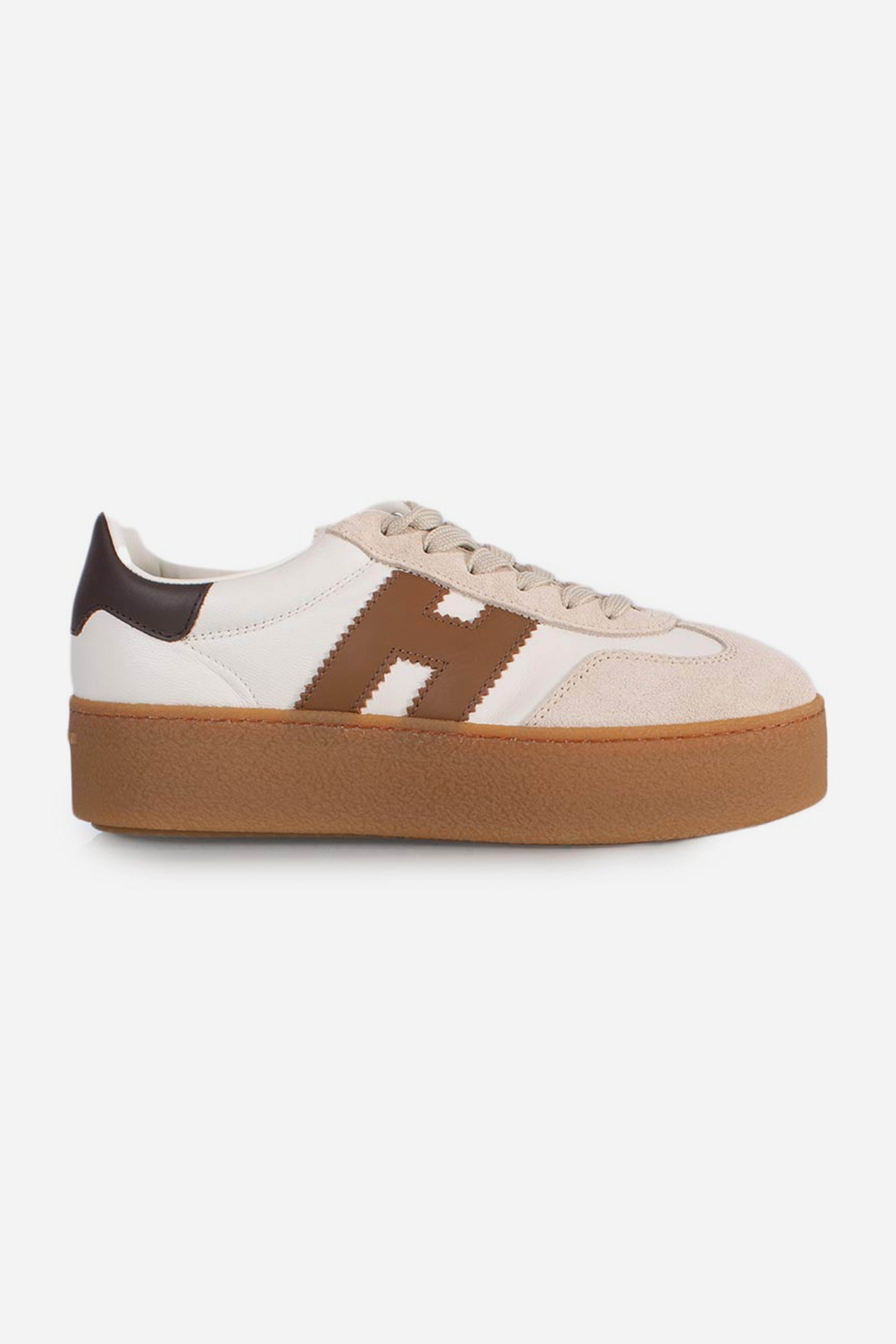 Sneakers Hogan Cool Avorio Beige Marrone HXW6980FB60UHC0MAG HOGAN